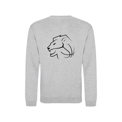 Sweater Flax Field Fighters Klein Logo Grijs