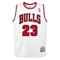 Mitchell&Ness - Michael Jordan Chicago Bulls Jersey Wit Rood