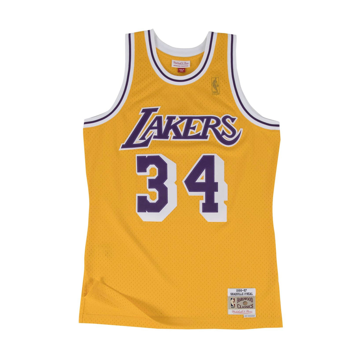 Mitchell&Ness Shaquille O'Neal LA Lakers Home 96-97 Shirt Geel