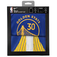 Nike Golden State Warriors Curry jersey & short kids Blauw/Geel