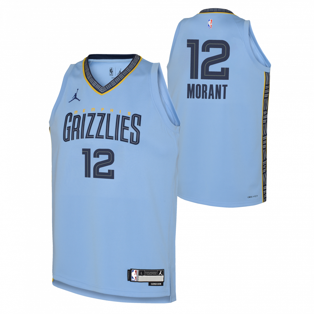 Nike Jordan Nba Swingman Memphis Grizzlies Jersey Morant Babyblauw