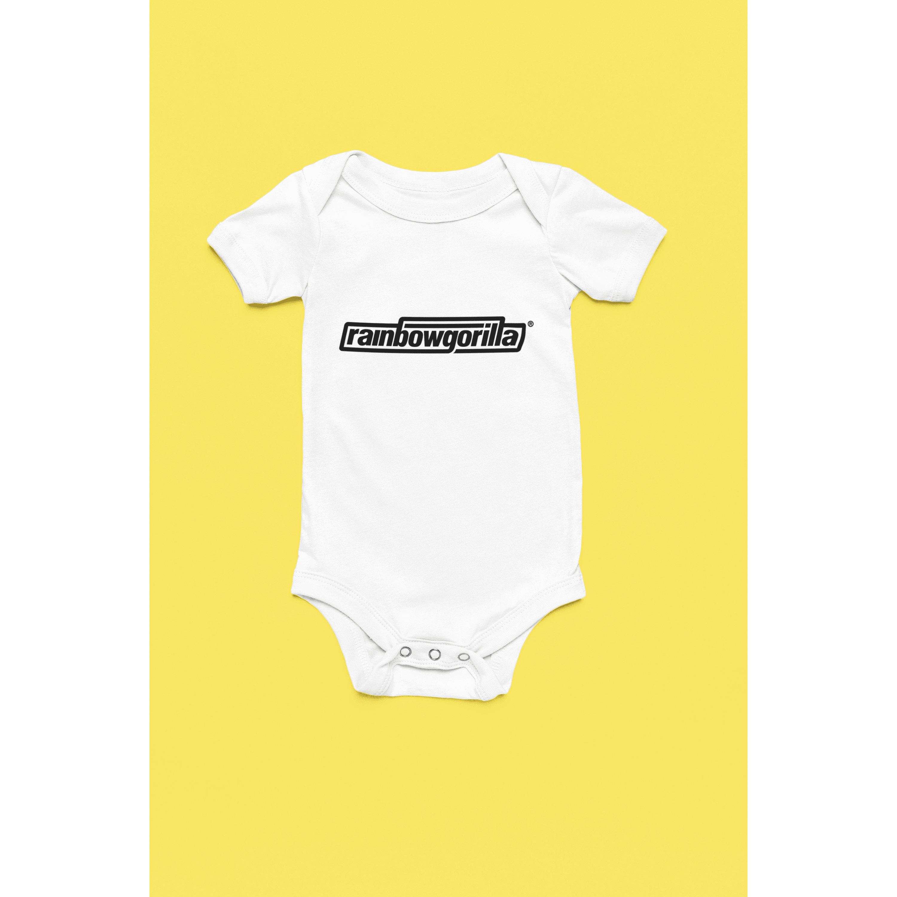 Rainbow Gorilla ´RG Tekst Zwart´ Romper - Rainbow Gorilla Store