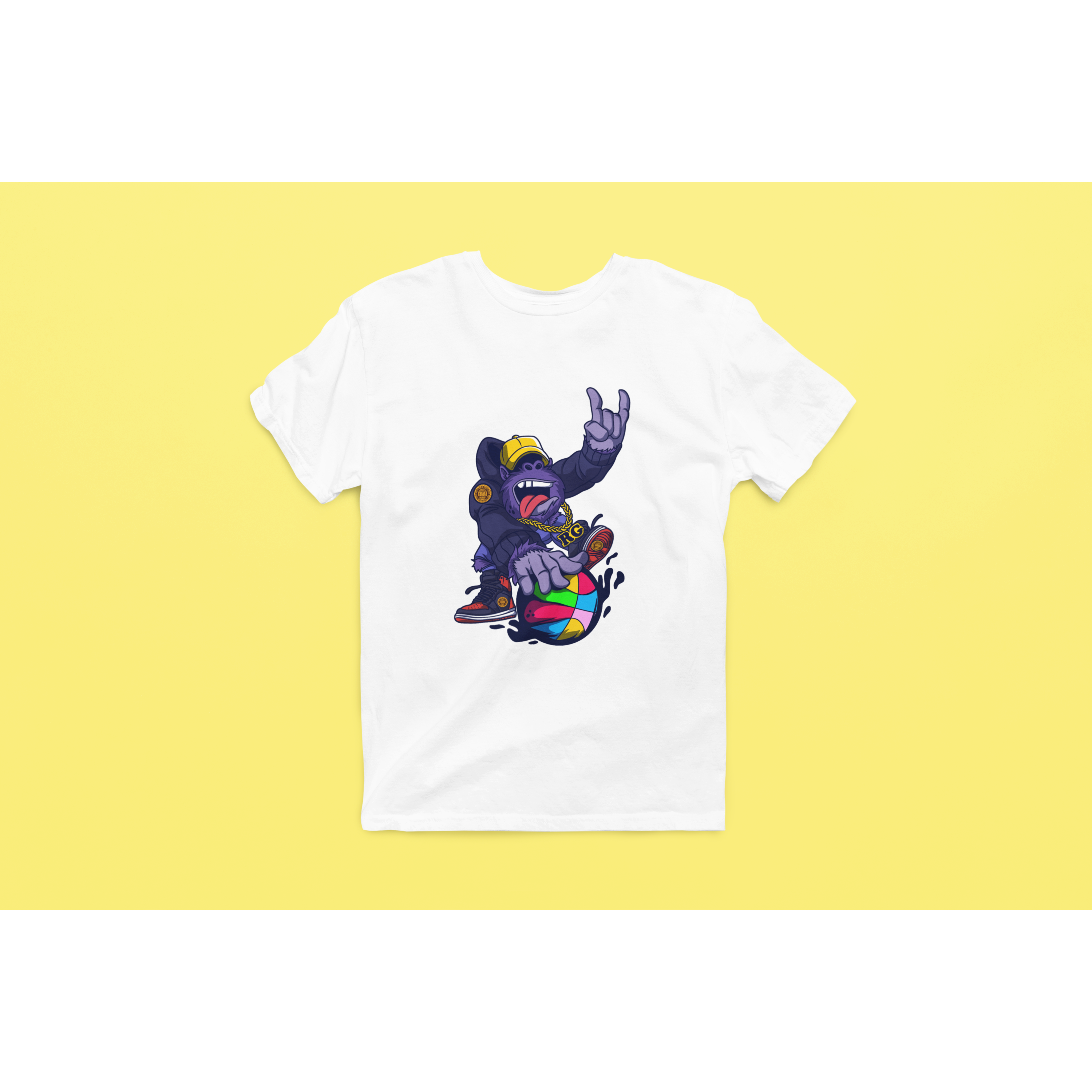 Rainbow Gorilla 'Baller' Heren T-shirt - Rainbow Gorilla Store