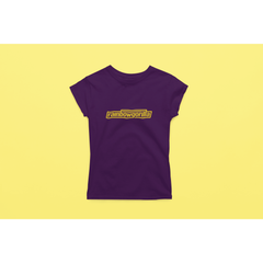 Rainbow Gorilla ´RG Tekst Goud´ Dames T-shirt - Rainbow Gorilla Store