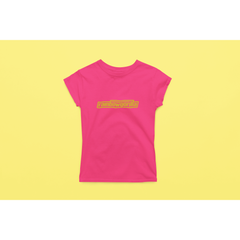 Rainbow Gorilla ´RG Tekst Goud´ Dames T-shirt - Rainbow Gorilla Store