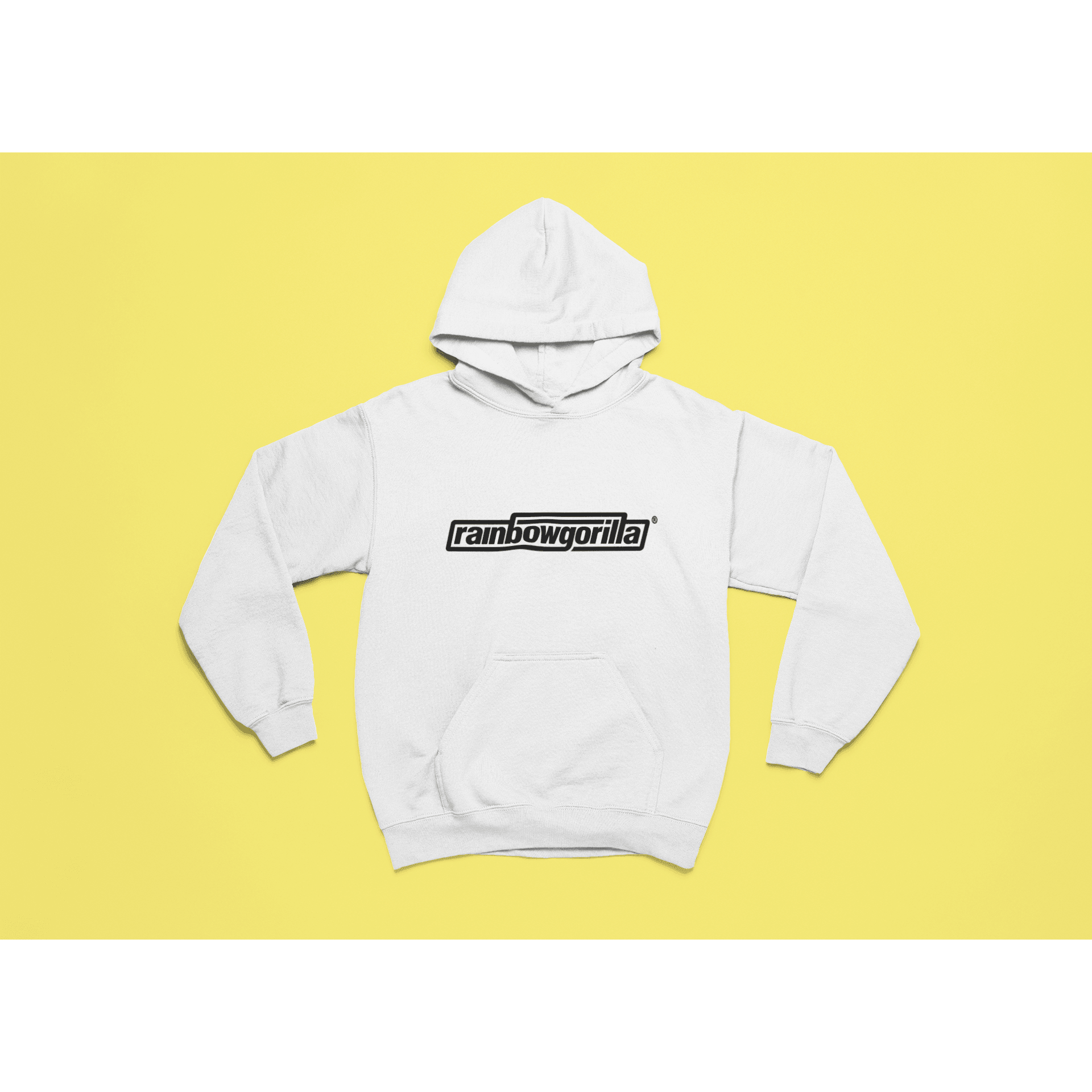 Rainbow Gorilla 'RG Tekst Zwart' Hoody - Rainbow Gorilla Store