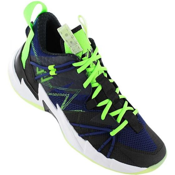 SALE - Jordan Westbrook Why Not Zero .3  basketbalschoenen Donkerblauw/neon groen