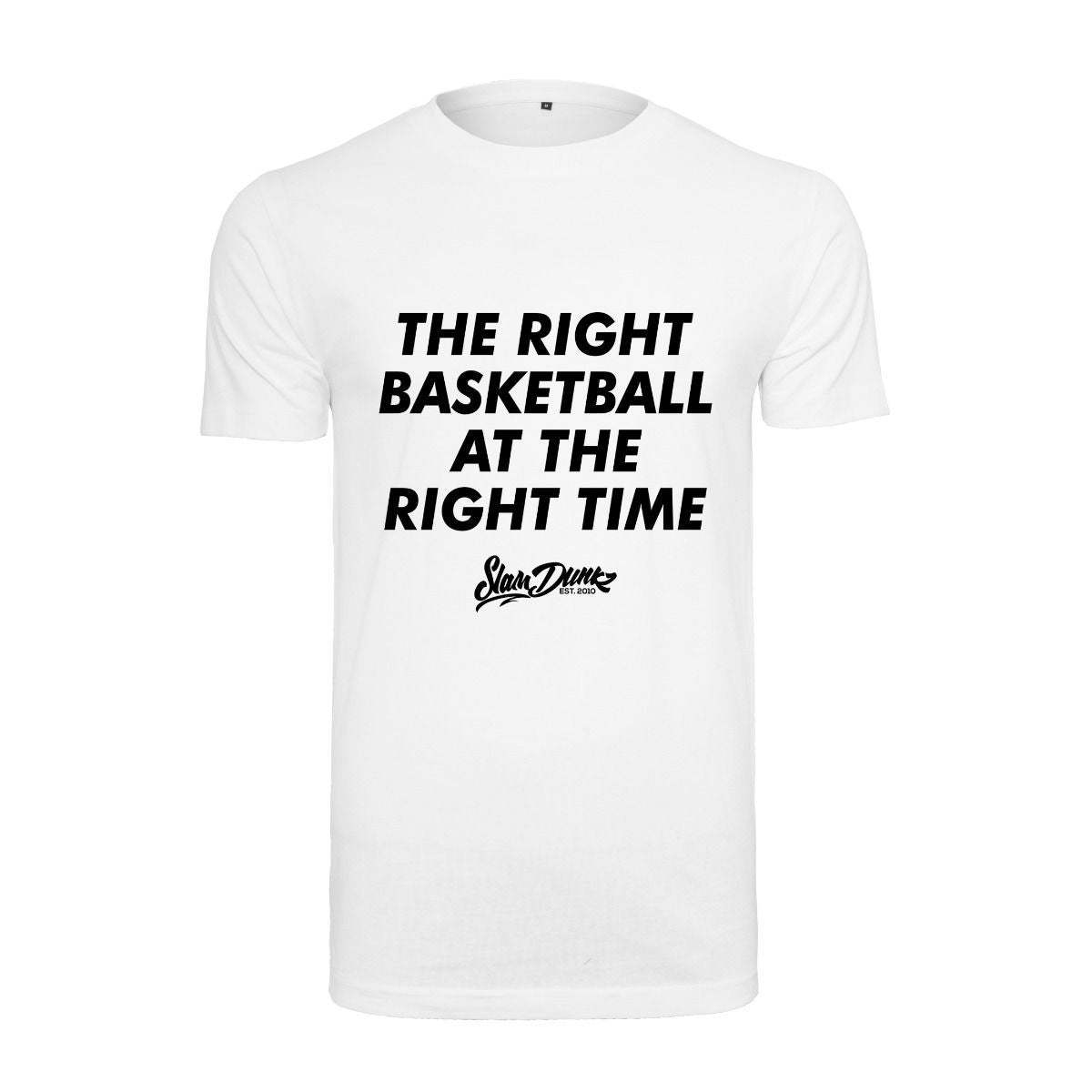 Slamdunkz The Right Basketball at the Right Time T-Shirt Zwart