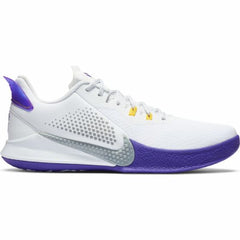 SALE - Nike Mamba Fury basketbalschoenen wit/geel/paars
