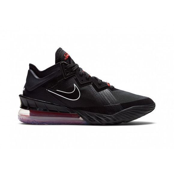 Nike Lebron Low XVIII basketbalschoen zwart/rood