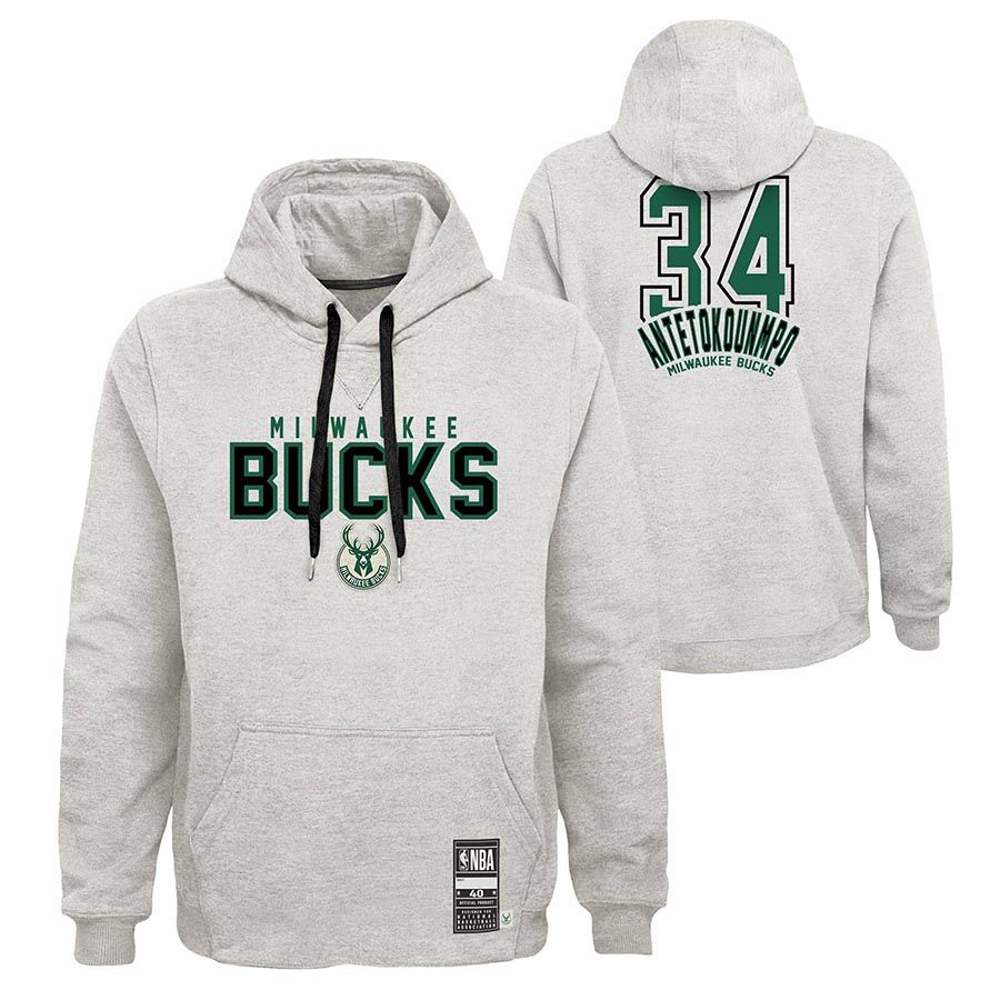 Milwaukee Bucks-  Giannis Antetokounmpo hoodie grijs