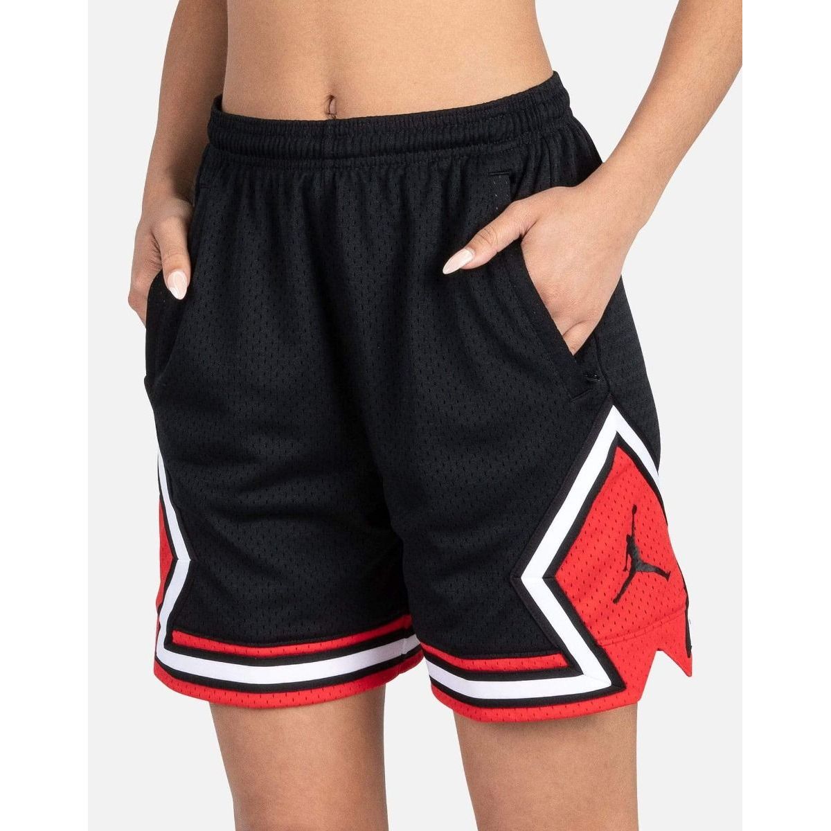 Nike Jordan Essential Womens Diamond Shorts Zwart/Rood