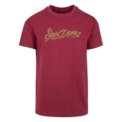 Slamdunkz - Gold logo burgundy shirt zwart/rood/wit