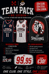 Slamdunkz BS Leiden Reversible met BS Leiden Rugtas