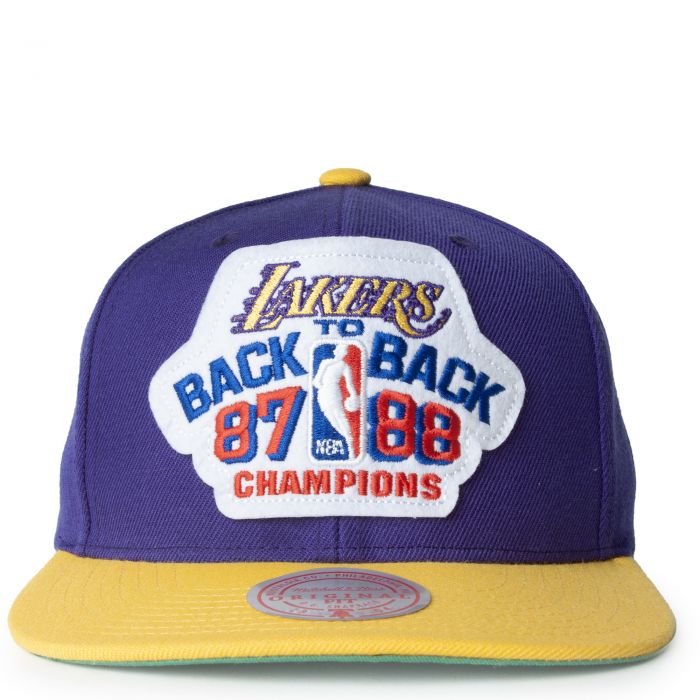 Mitchell & Ness Lakers Back To Back 87 & 88 NBA Champions Pet