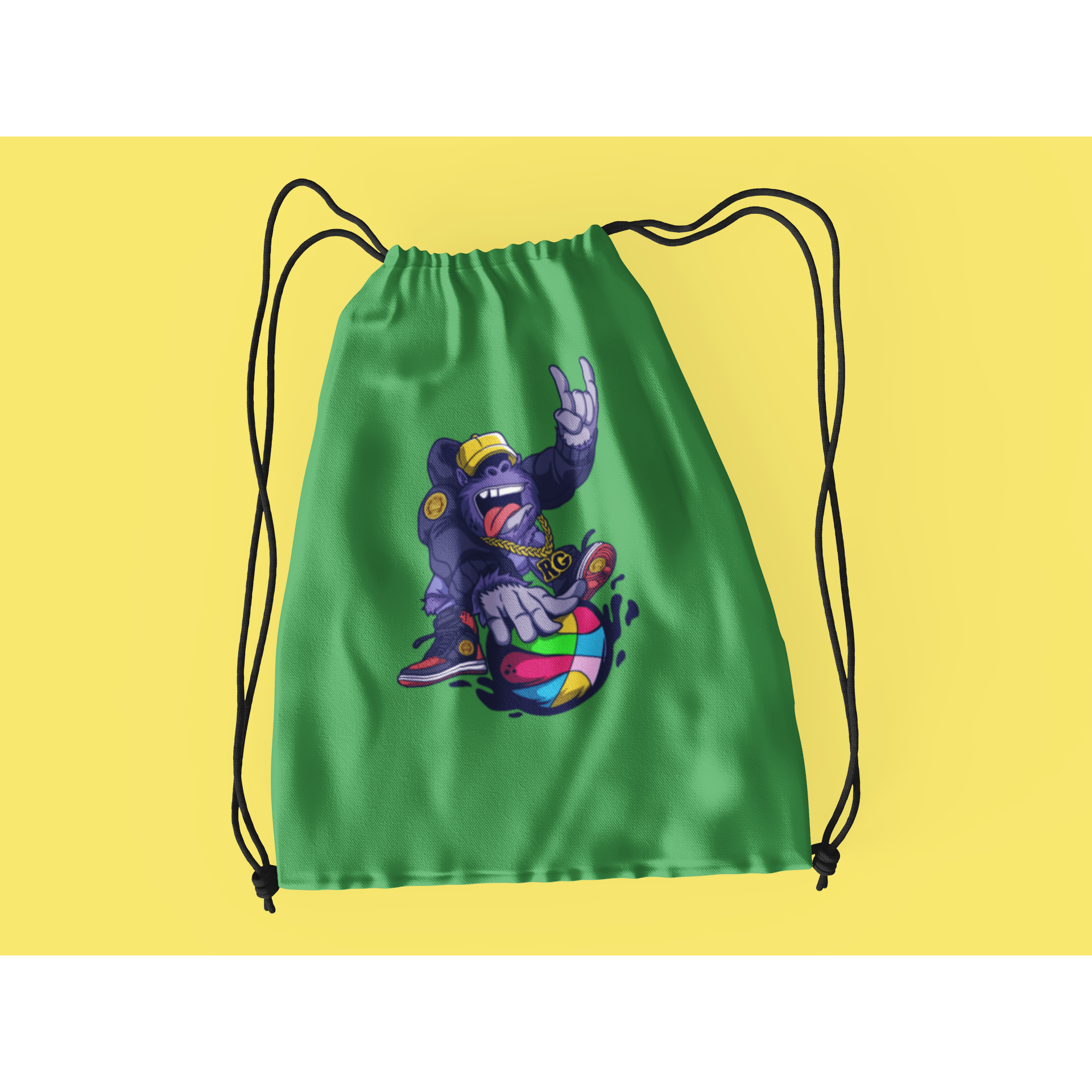 Rainbow Gorilla ´Baller´ Rugzak met koord - Rainbow Gorilla Store