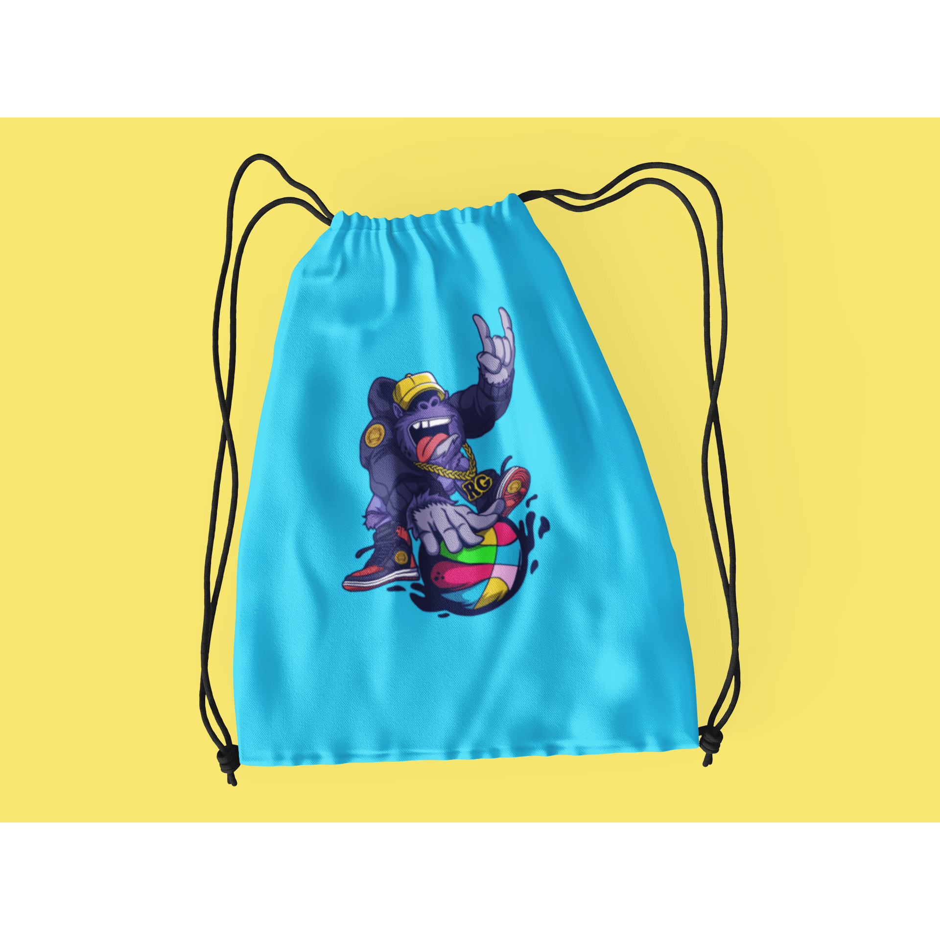 Rainbow Gorilla ´Baller´ Rugzak met koord - Rainbow Gorilla Store