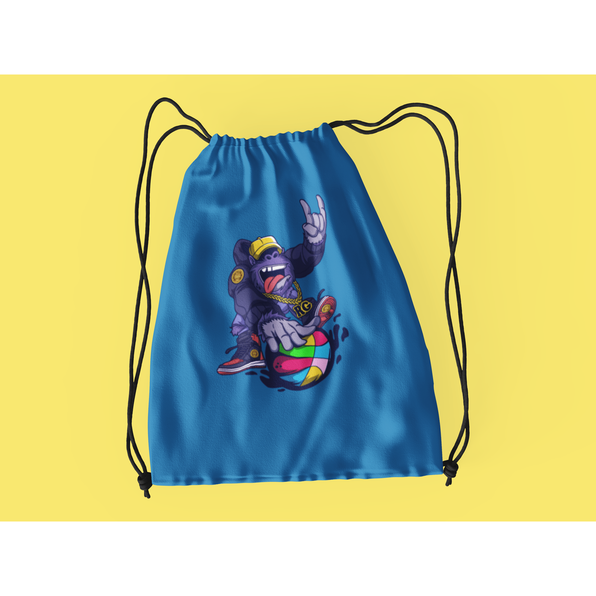 Rainbow Gorilla ´Baller´ Rugzak met koord - Rainbow Gorilla Store