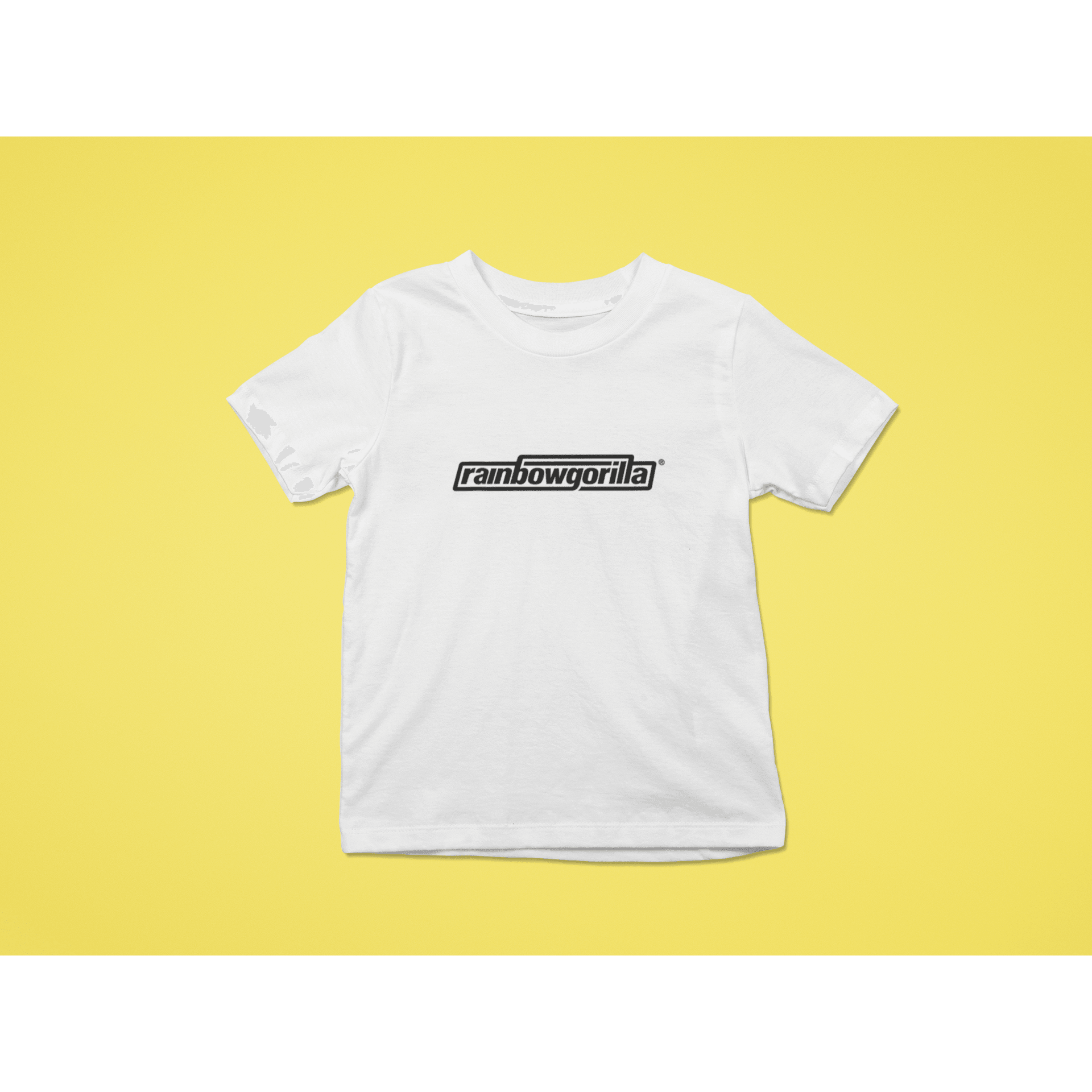 Rainbow Gorilla ´RG Tekst Zwart´ T-shirt Kids - Rainbow Gorilla Store