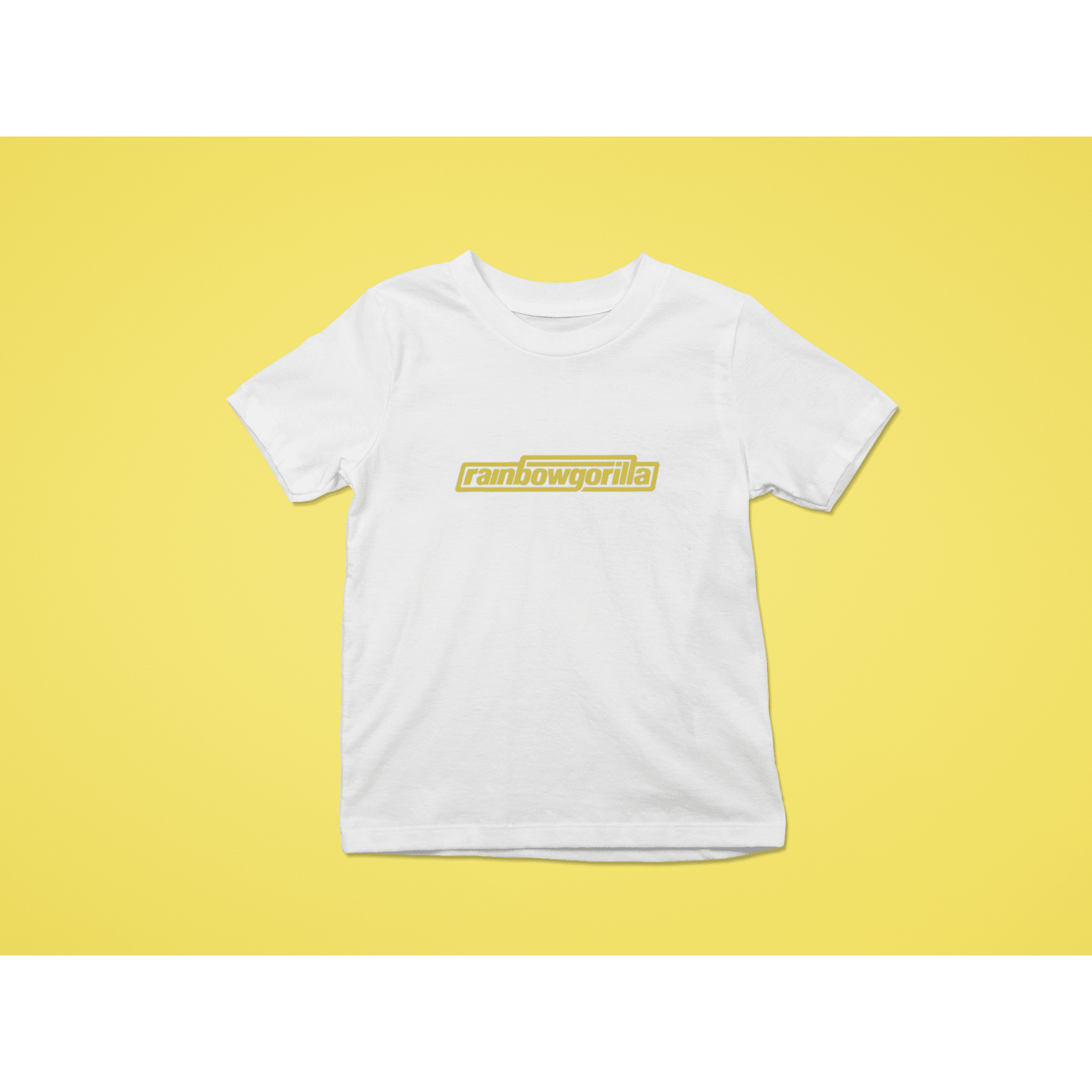 Rainbow Gorilla ´RG Tekst Goud´ T-shirt Kids - Rainbow Gorilla Store
