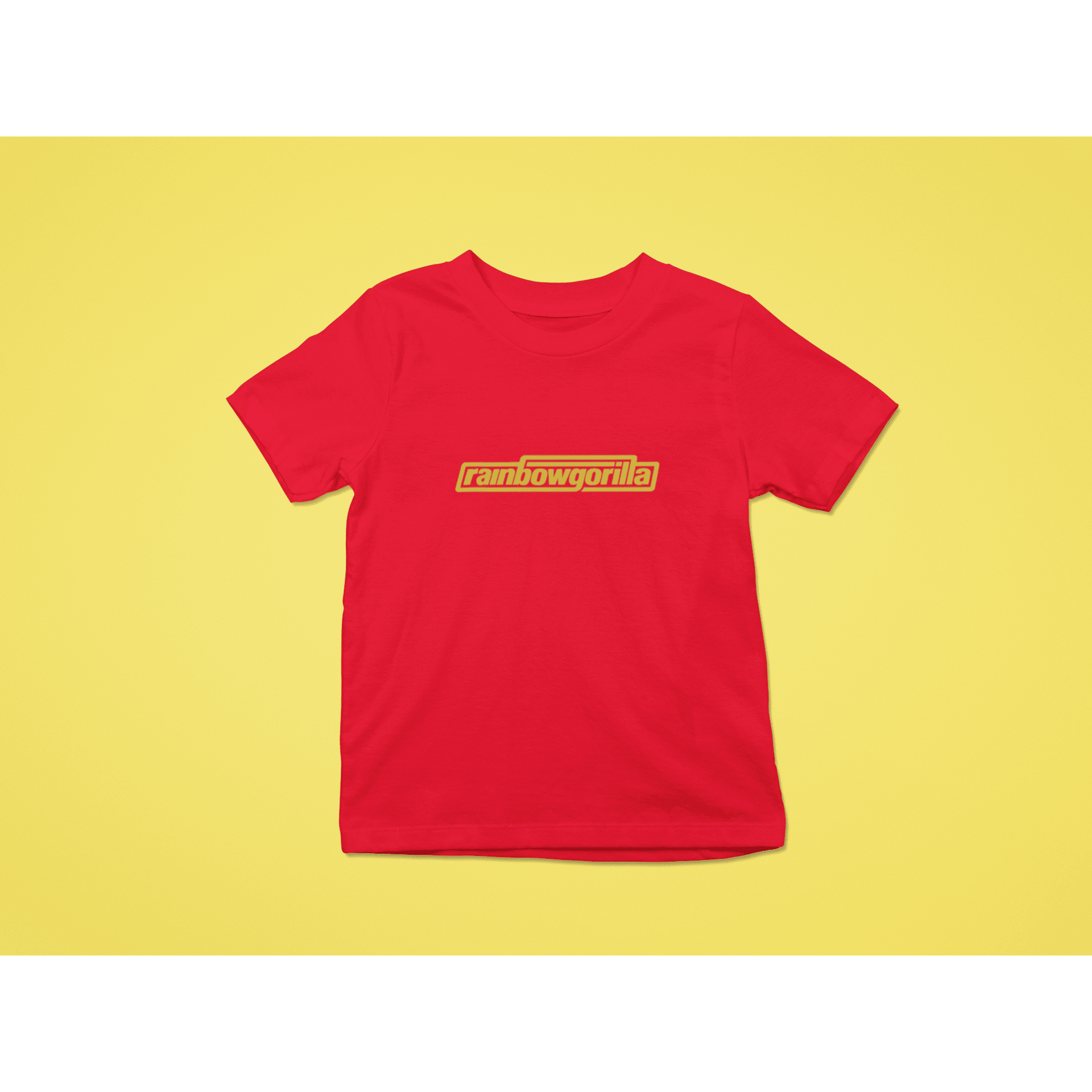 Rainbow Gorilla ´RG Tekst Goud´ T-shirt Kids - Rainbow Gorilla Store