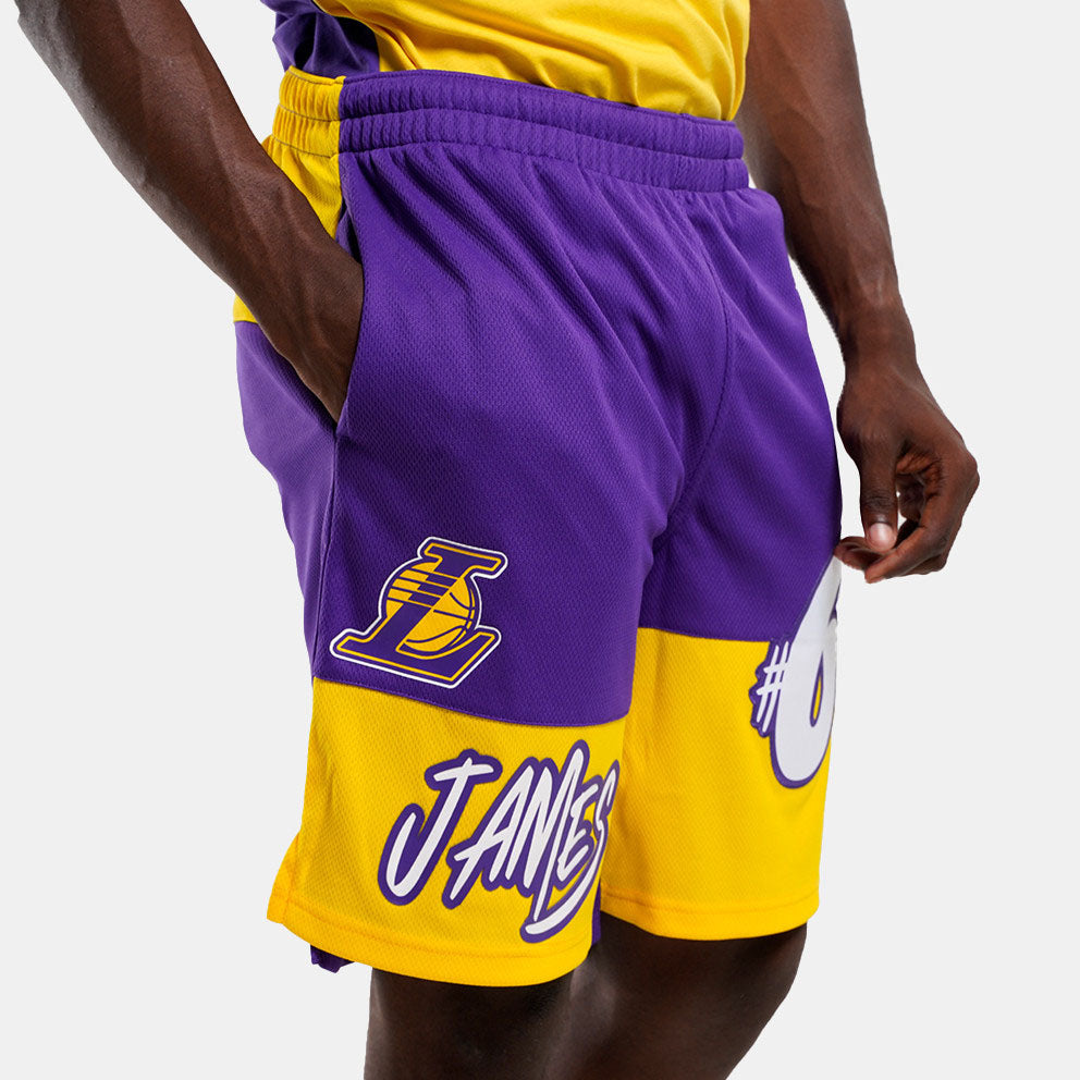 NBA Short Lakers Lebron James (Adult) Paars/Geel