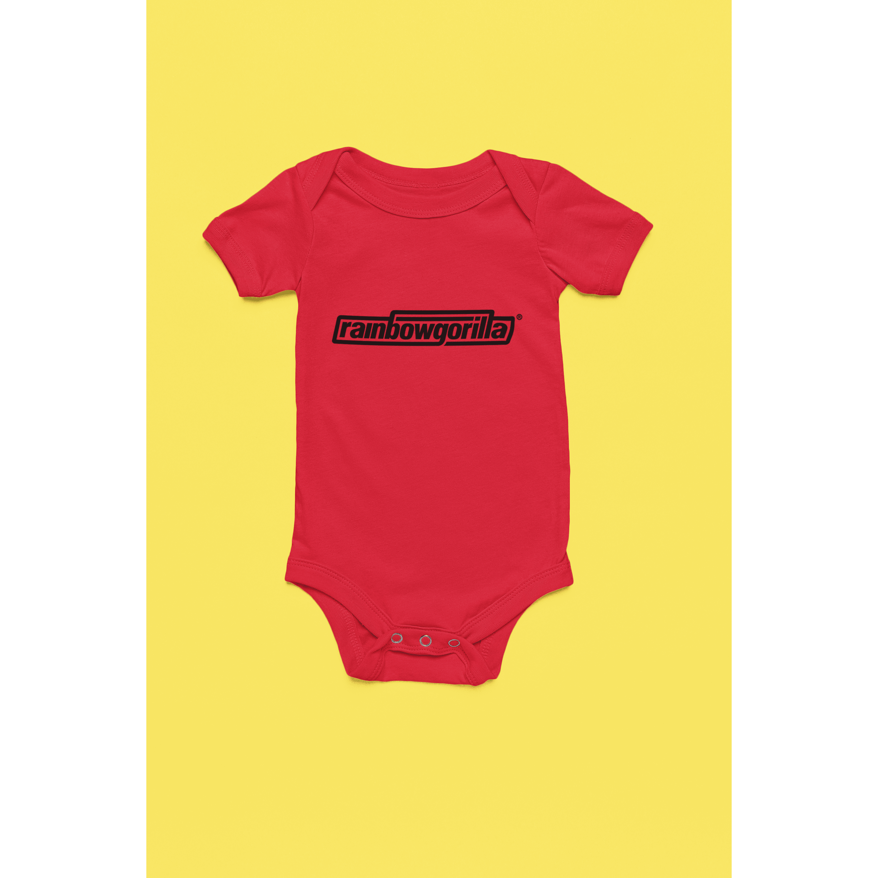 Rainbow Gorilla ´RG Tekst Zwart´ Romper - Rainbow Gorilla Store