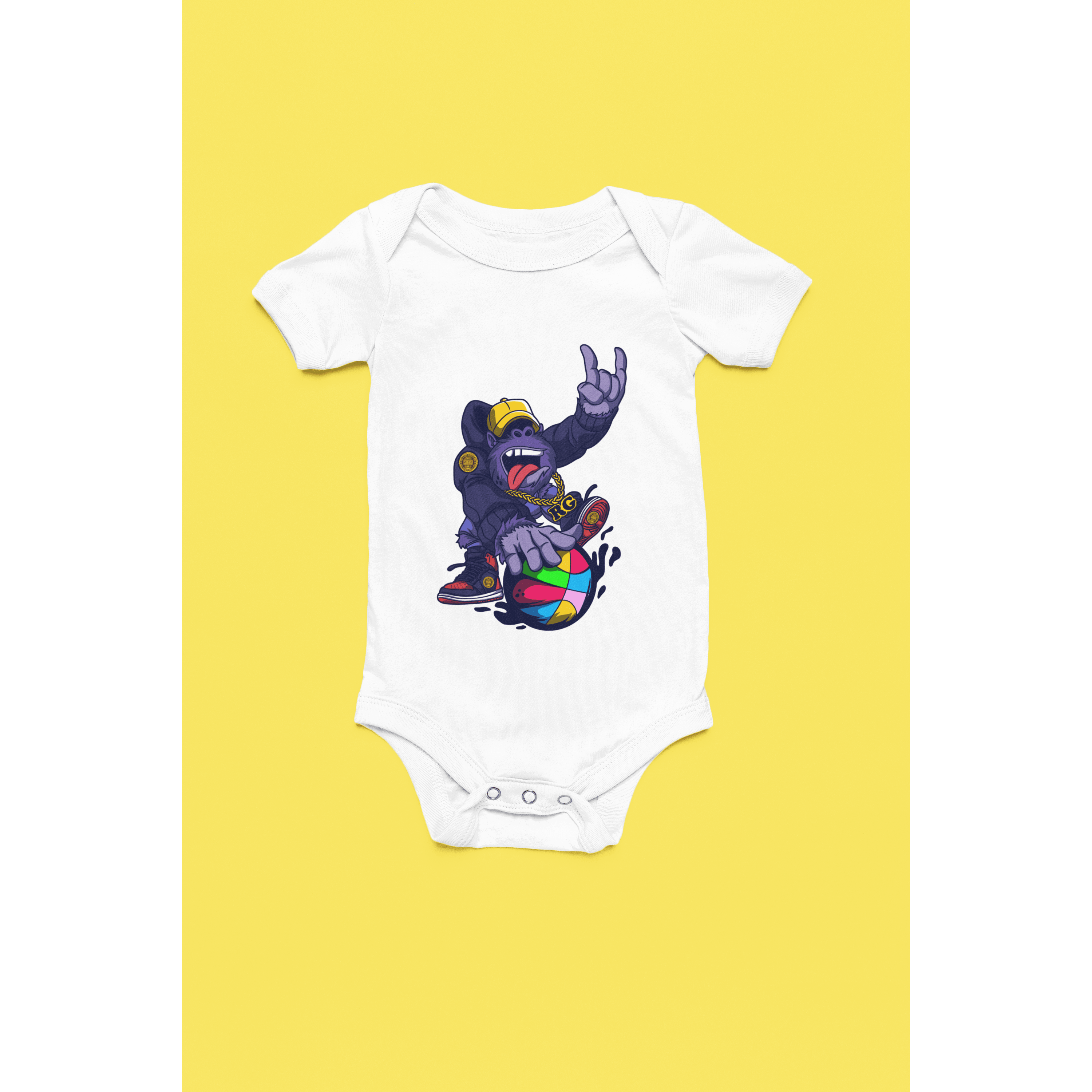 Rainbow Gorilla ´Baller´ Romper - Rainbow Gorilla Store
