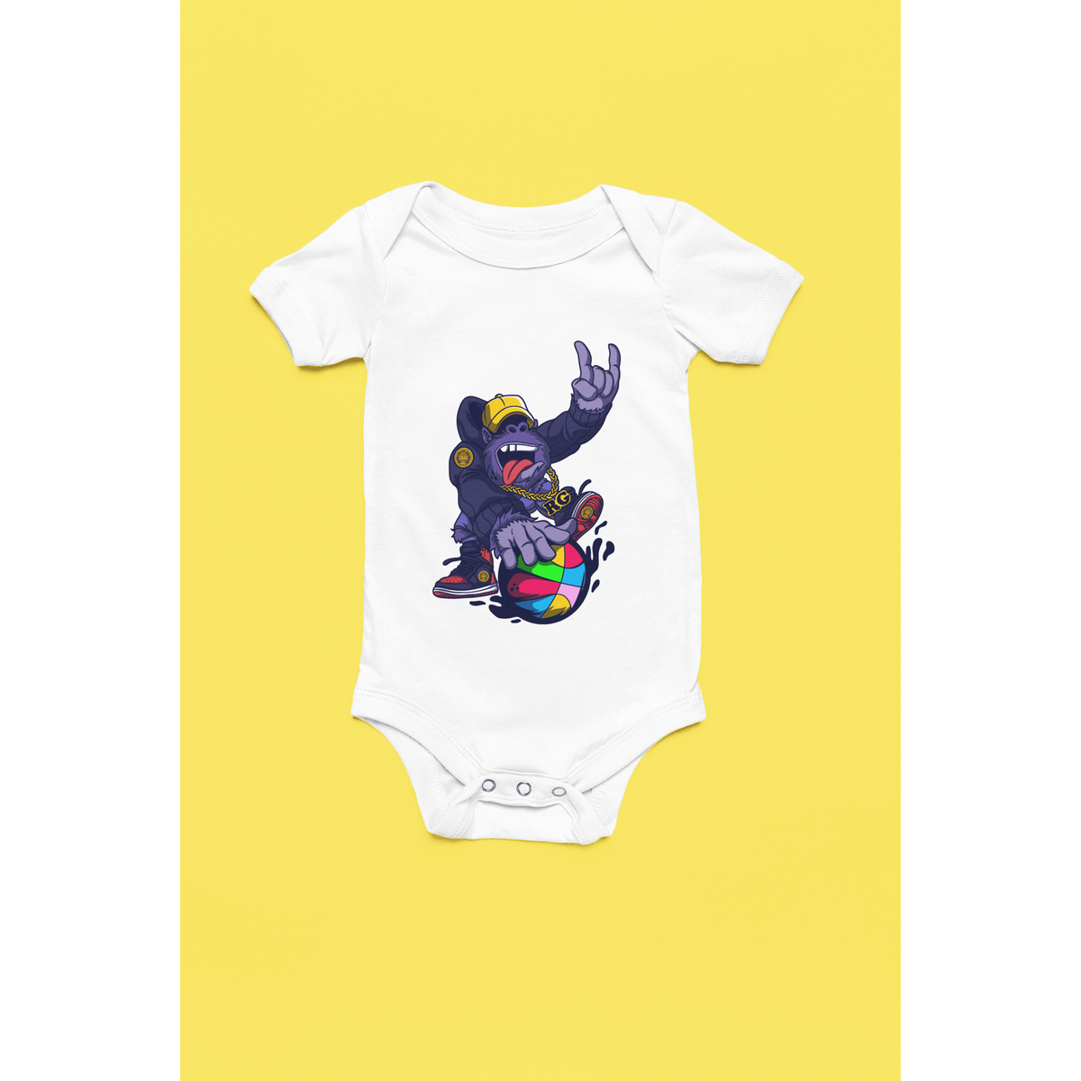 Rainbow Gorilla ´Baller´ Romper - Rainbow Gorilla Store