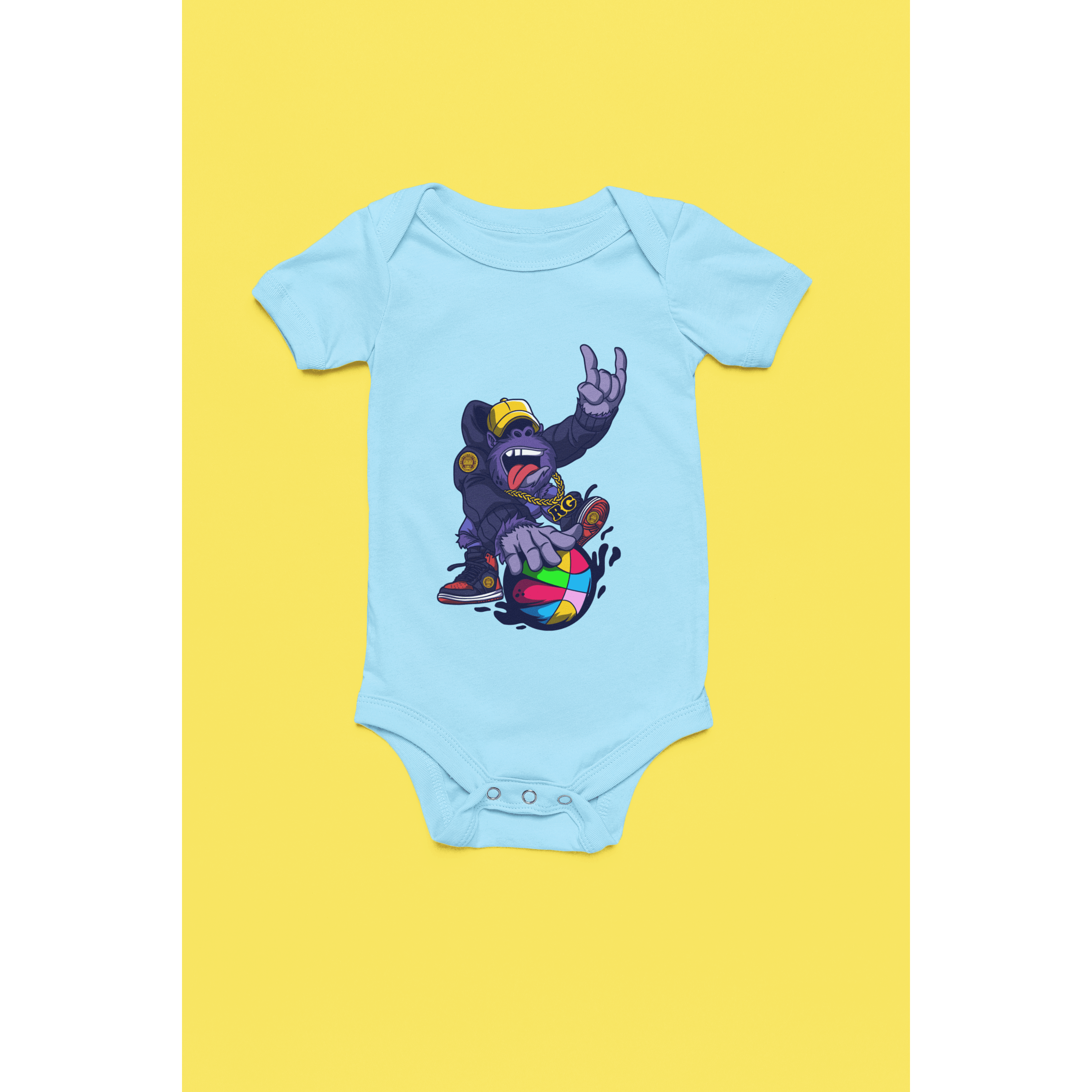 Rainbow Gorilla ´Baller´ Romper - Rainbow Gorilla Store