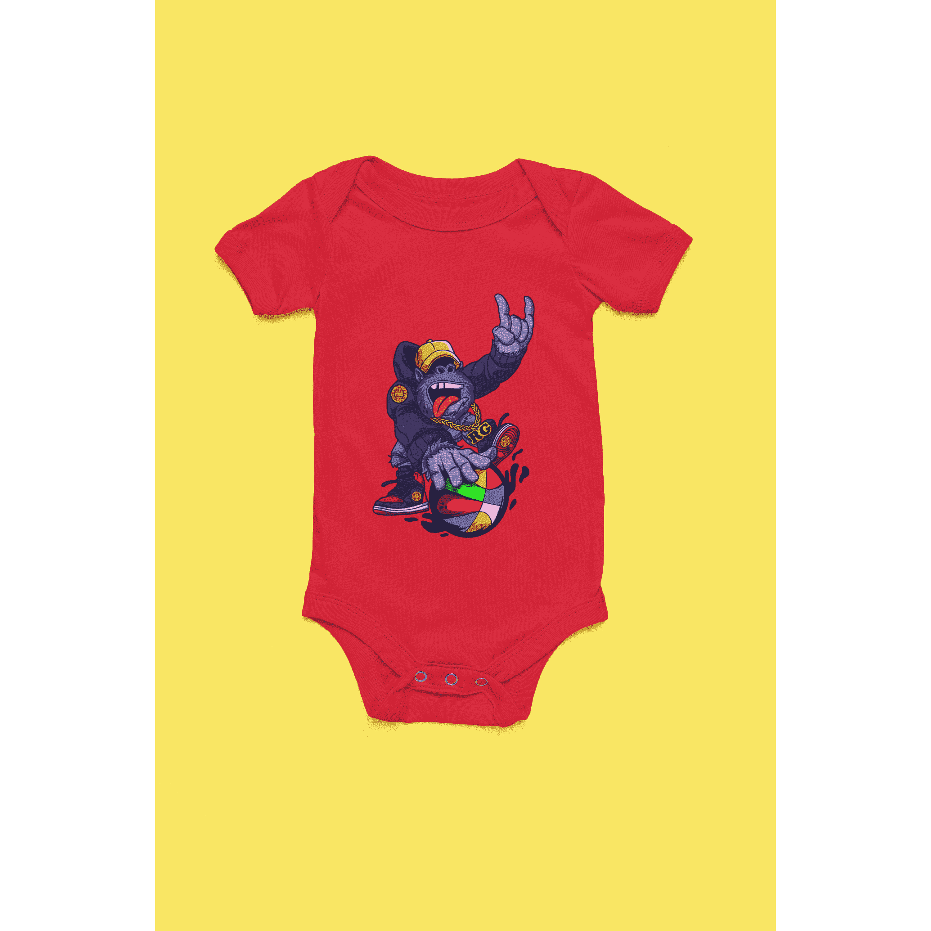 Rainbow Gorilla ´Baller´ Romper - Rainbow Gorilla Store
