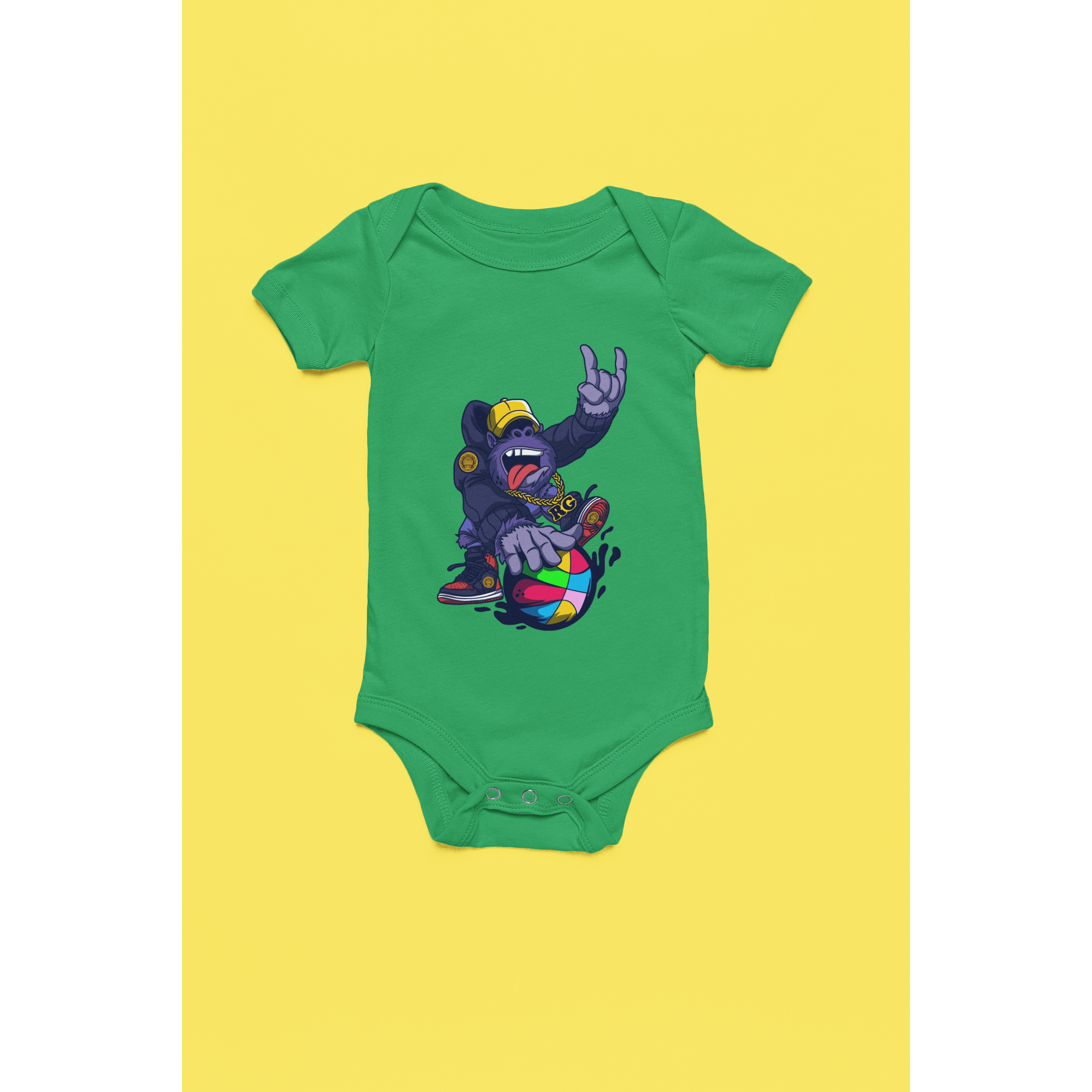 Rainbow Gorilla ´Baller´ Romper - Rainbow Gorilla Store