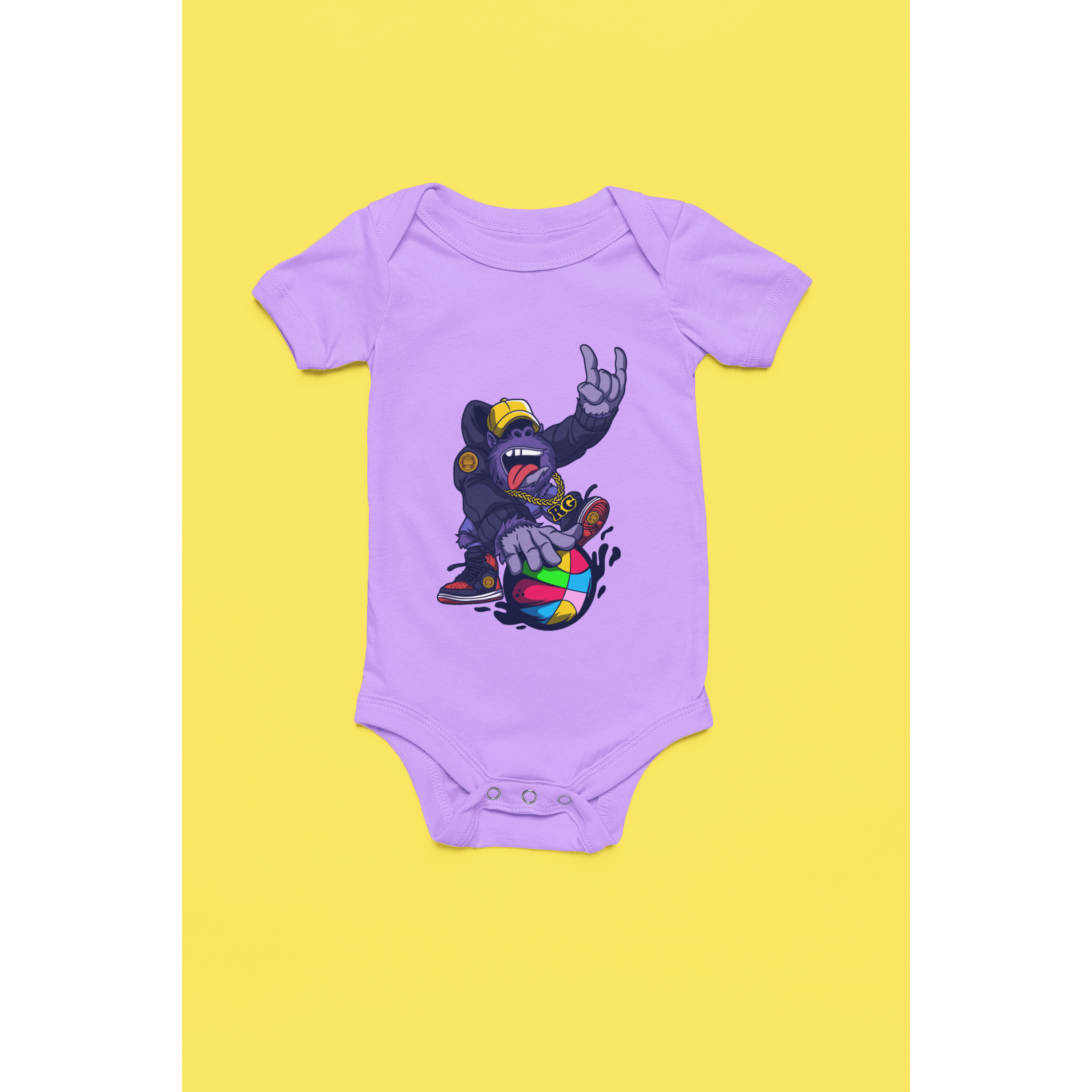 Rainbow Gorilla ´Baller´ Romper - Rainbow Gorilla Store