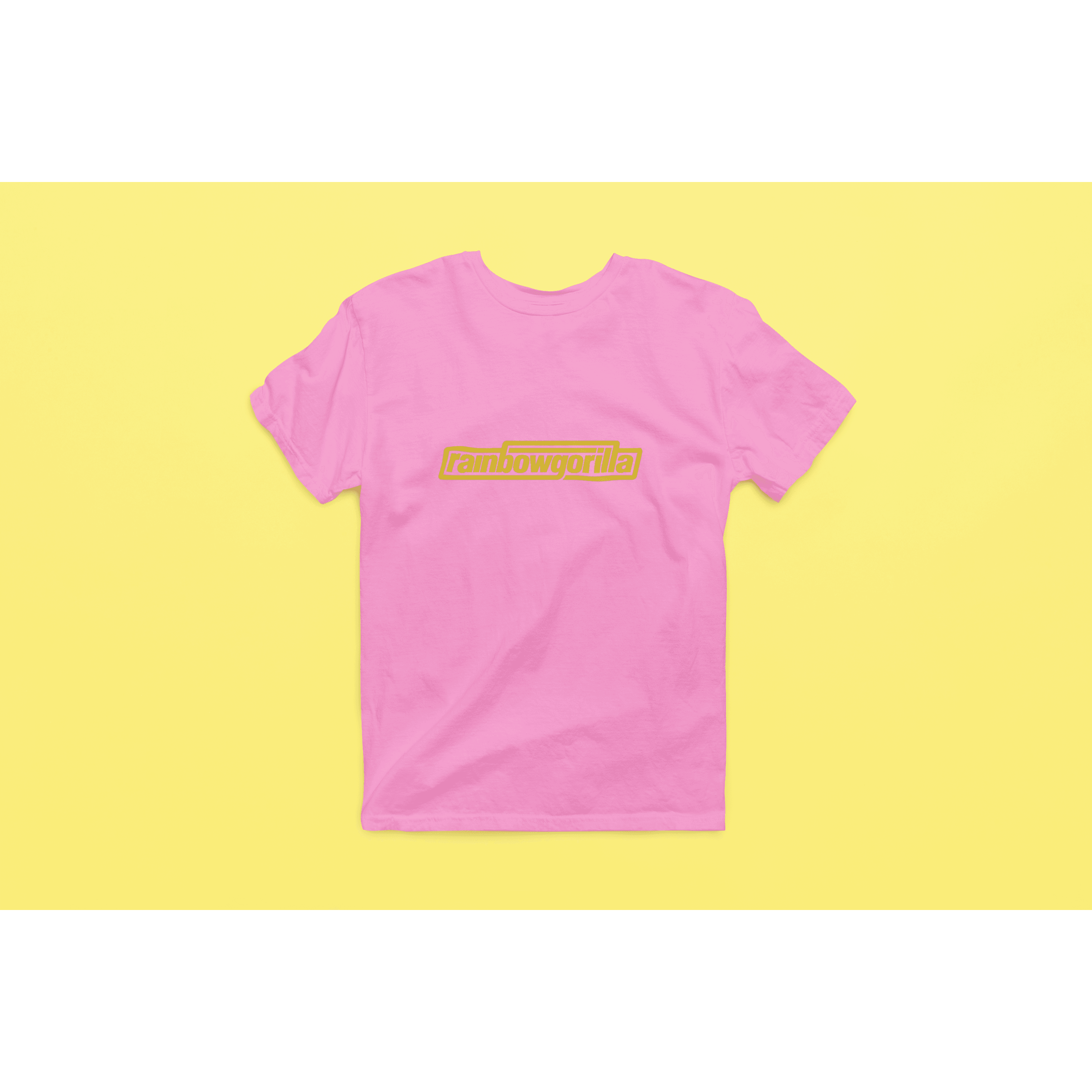 Rainbow Gorilla ´RG Tekst Goud´ Heren T-shirt - Rainbow Gorilla Store