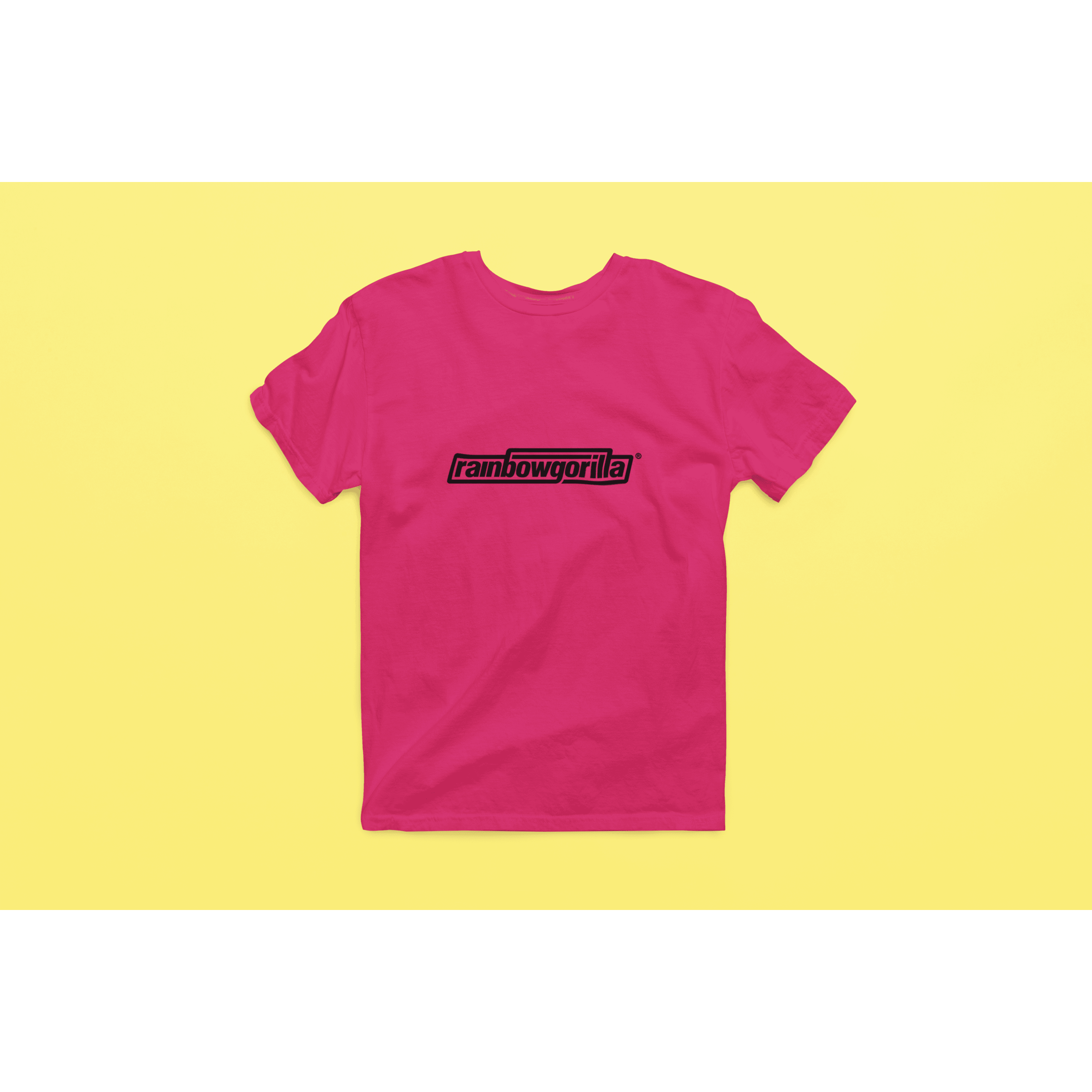 Rainbow Gorilla 'RG Tekst Zwart' Heren T-shirt - Rainbow Gorilla Store