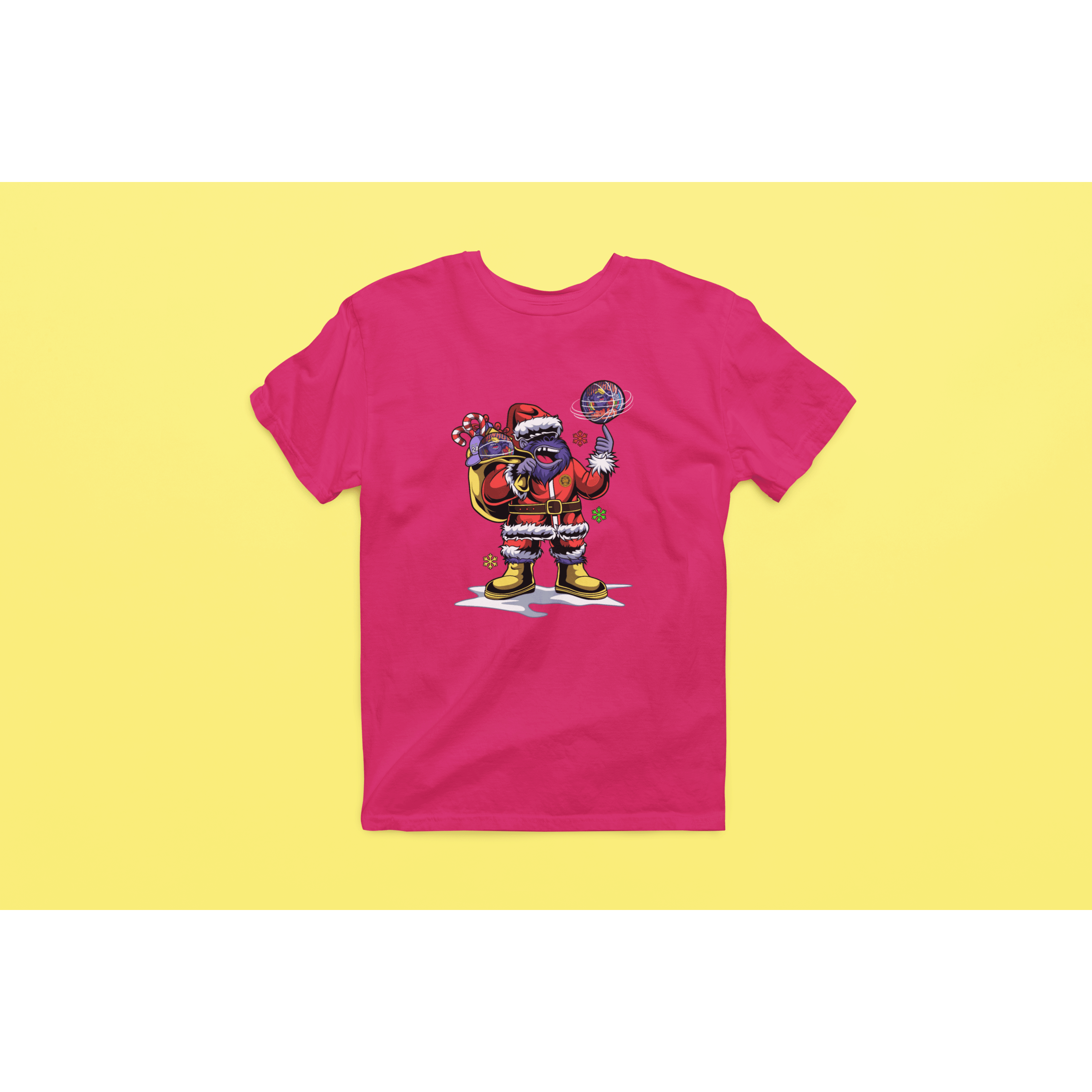Rainbow Gorilla ´Kerst´ Heren T-shirt - Rainbow Gorilla Store