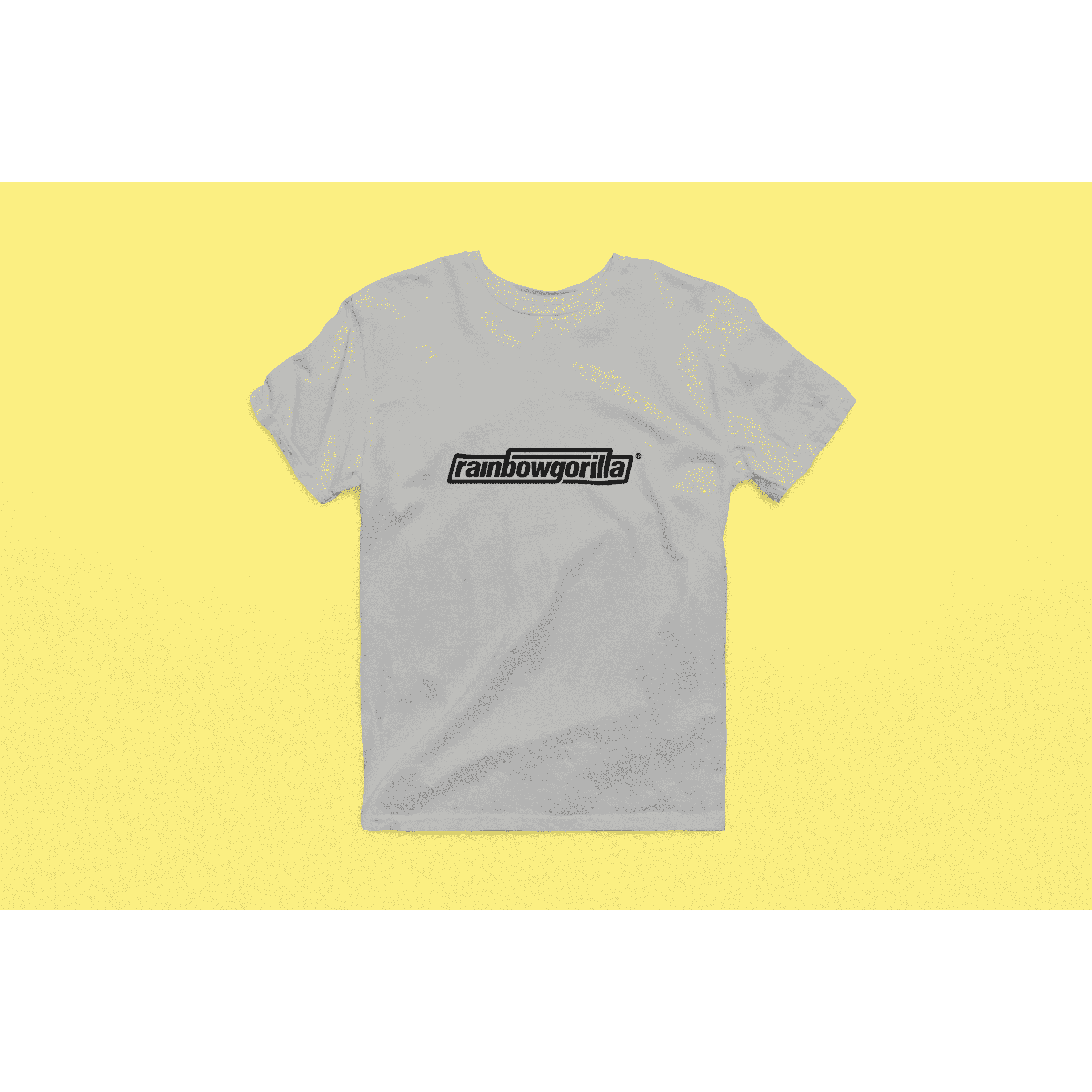 Rainbow Gorilla 'RG Tekst Zwart' Heren T-shirt - Rainbow Gorilla Store