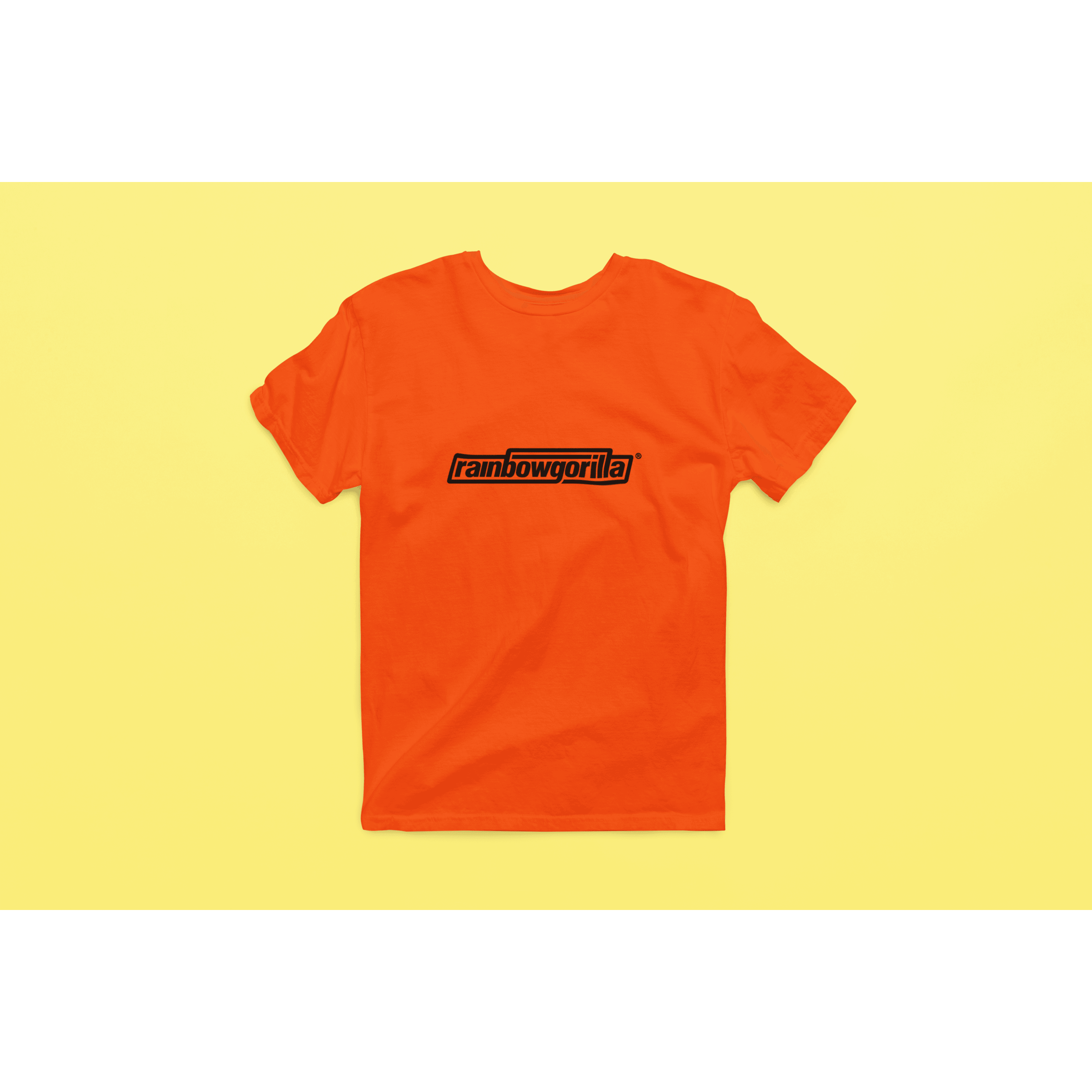 Rainbow Gorilla 'RG Tekst Zwart' Heren T-shirt - Rainbow Gorilla Store