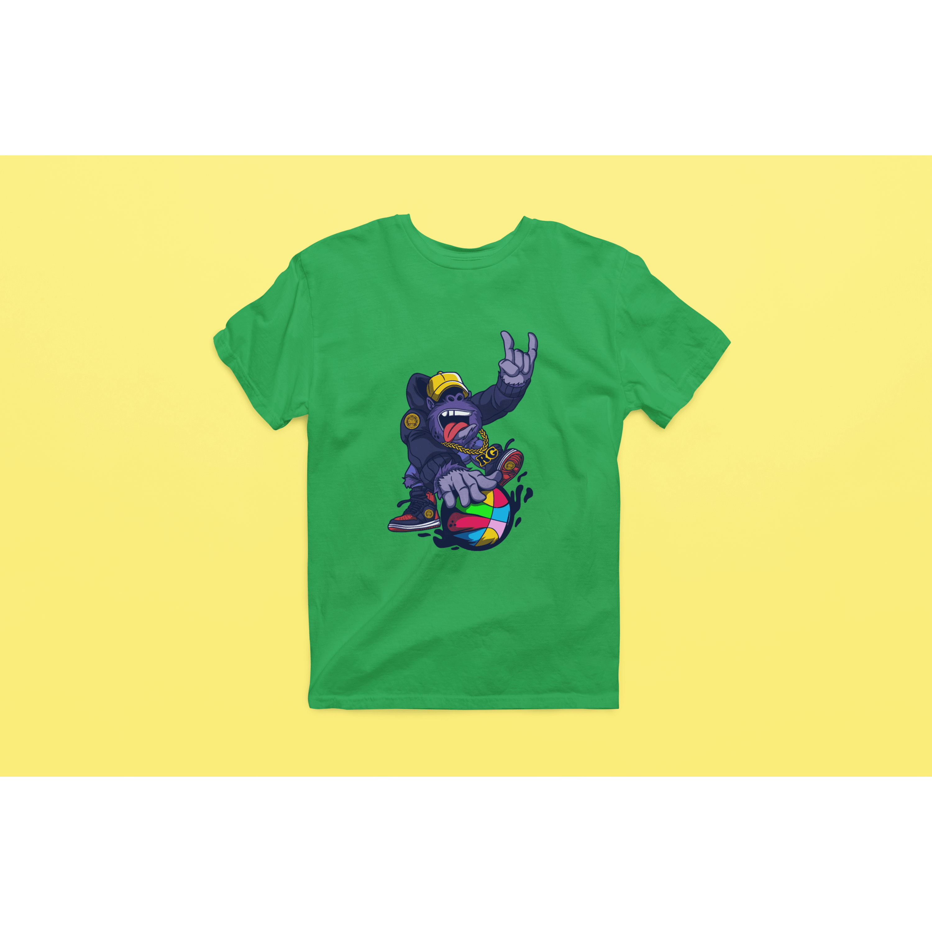 Rainbow Gorilla 'Baller' Heren T-shirt - Rainbow Gorilla Store
