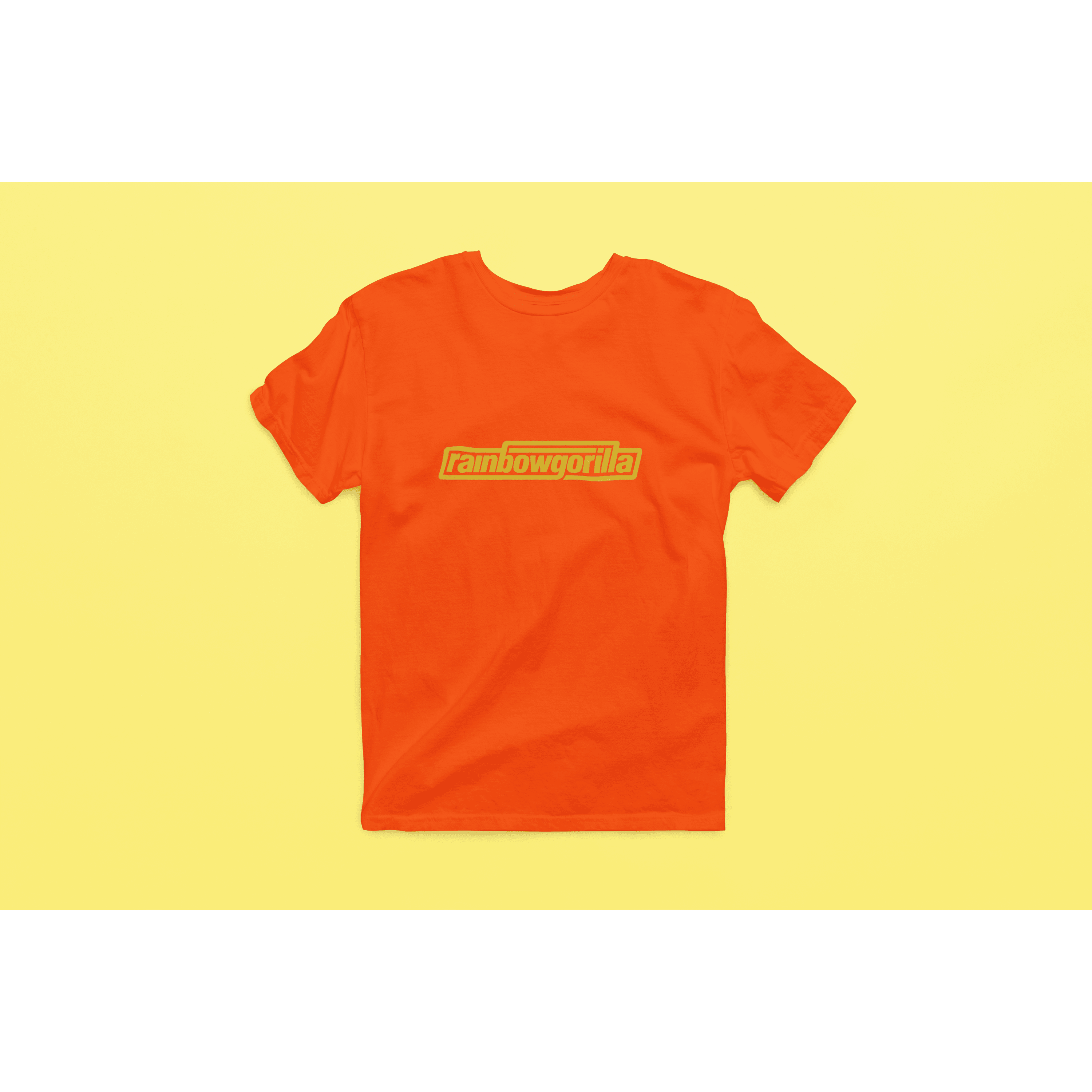 Rainbow Gorilla ´RG Tekst Goud´ Heren T-shirt - Rainbow Gorilla Store