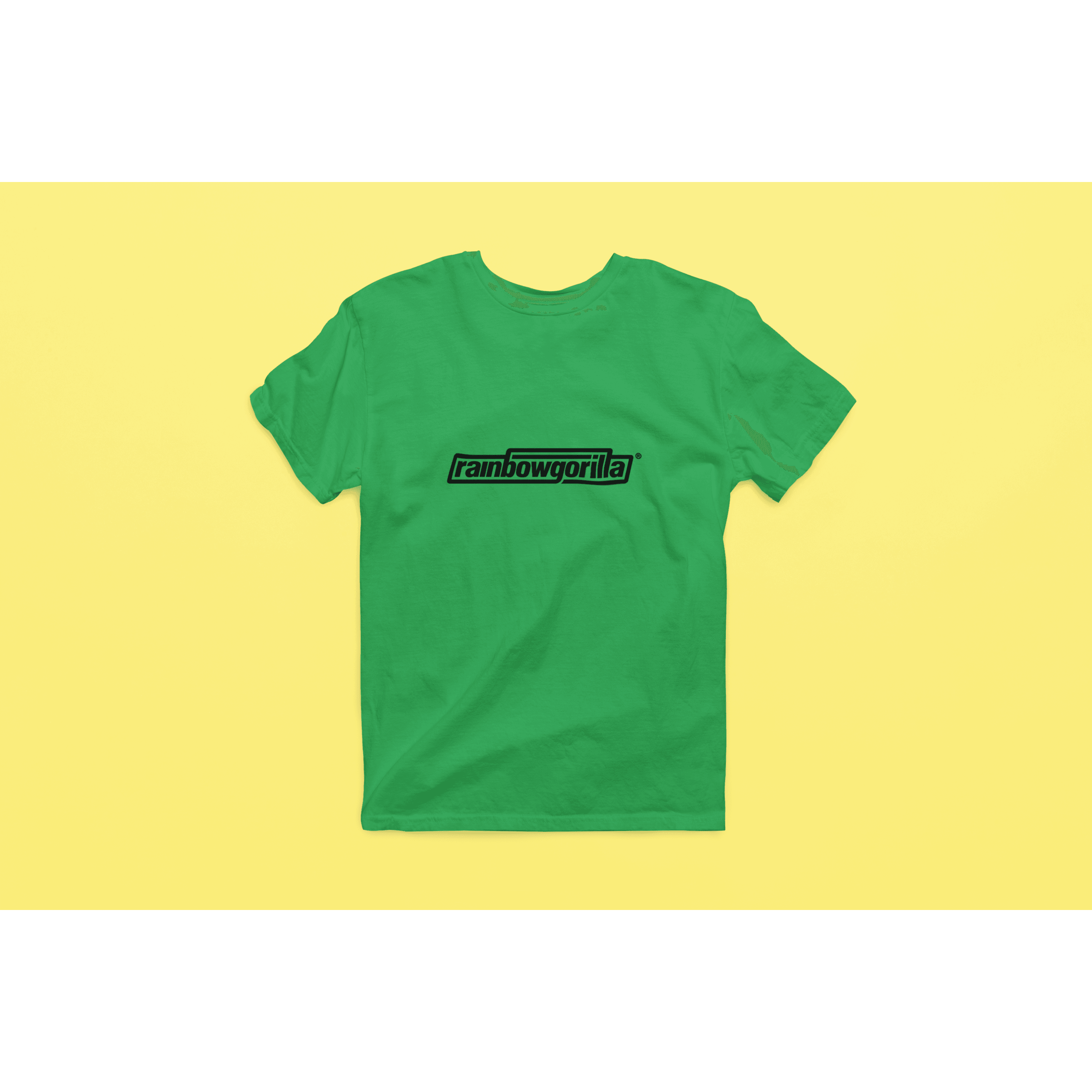 Rainbow Gorilla 'RG Tekst Zwart' Heren T-shirt - Rainbow Gorilla Store
