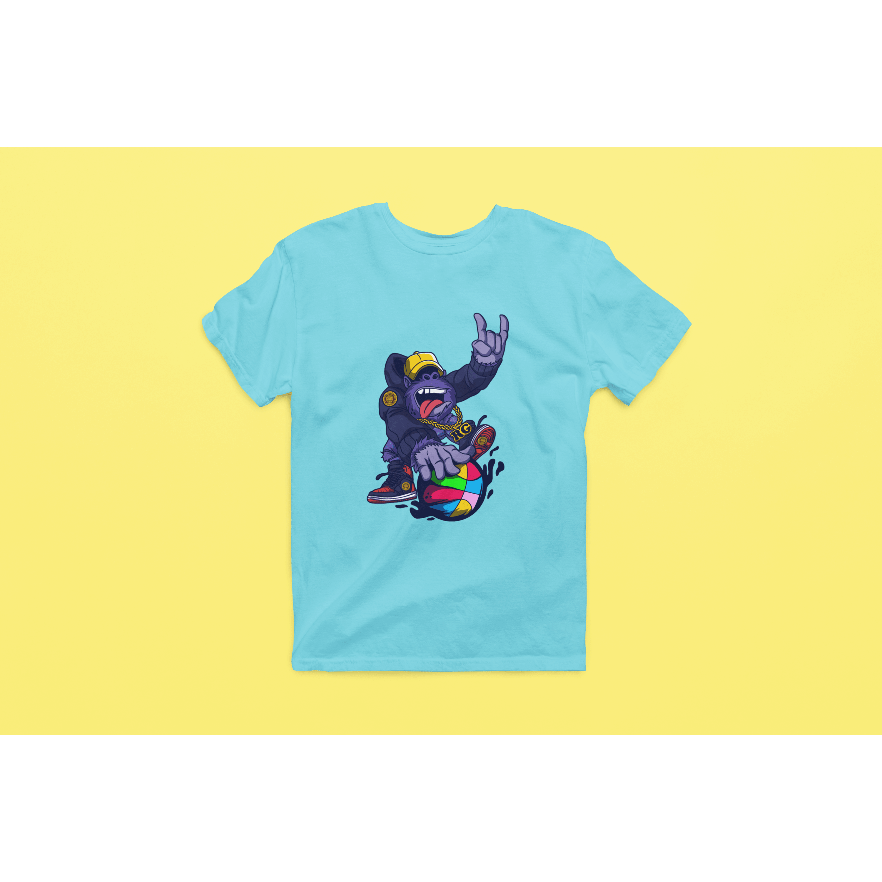 Rainbow Gorilla 'Baller' Heren T-shirt - Rainbow Gorilla Store