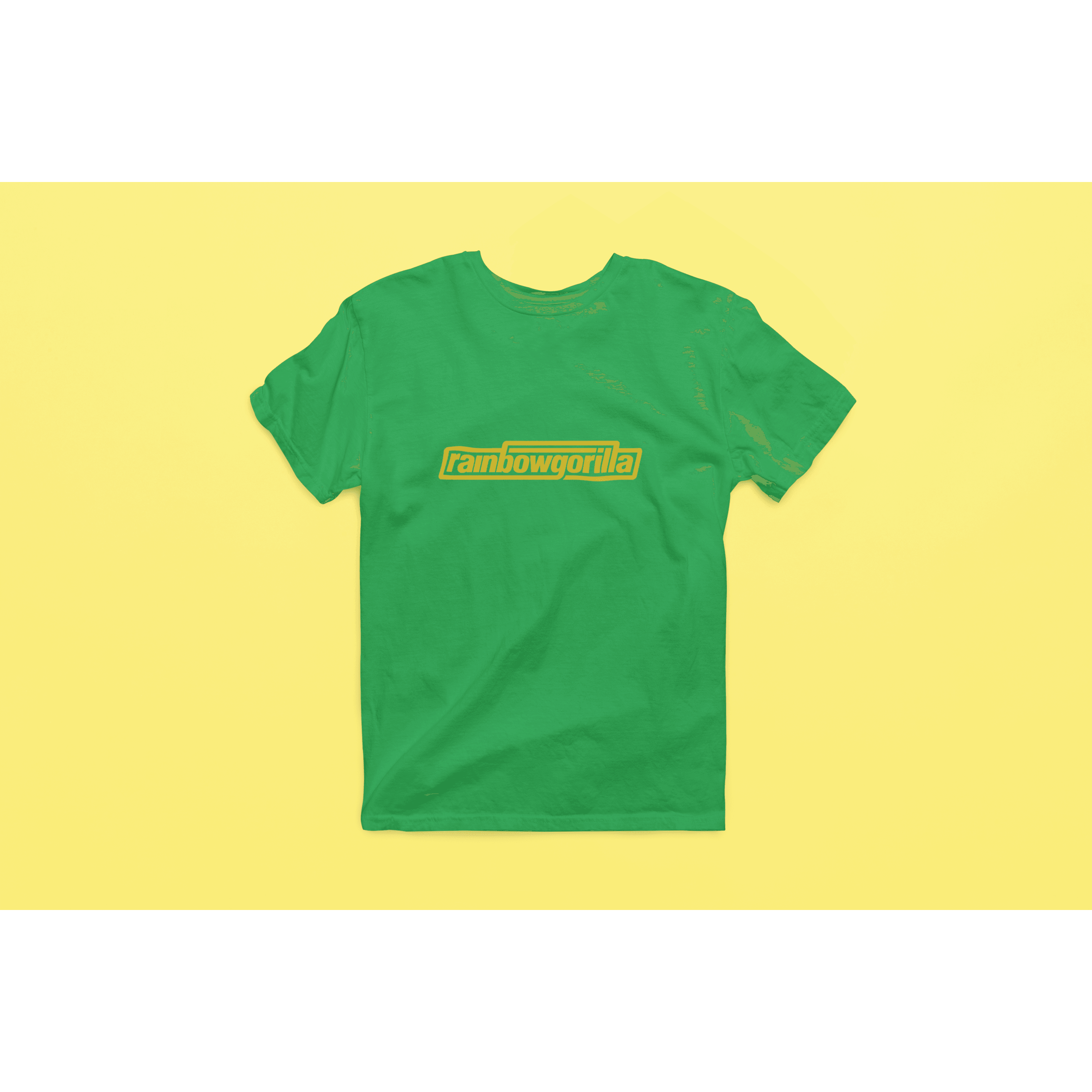 Rainbow Gorilla ´RG Tekst Goud´ Heren T-shirt - Rainbow Gorilla Store