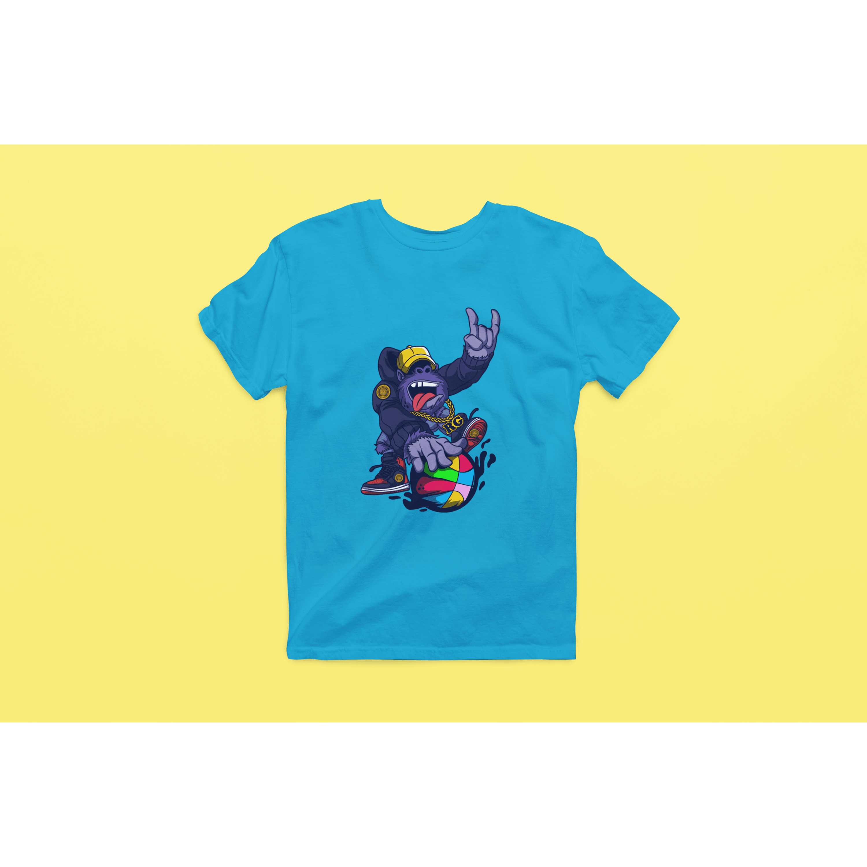 Rainbow Gorilla 'Baller' Heren T-shirt - Rainbow Gorilla Store