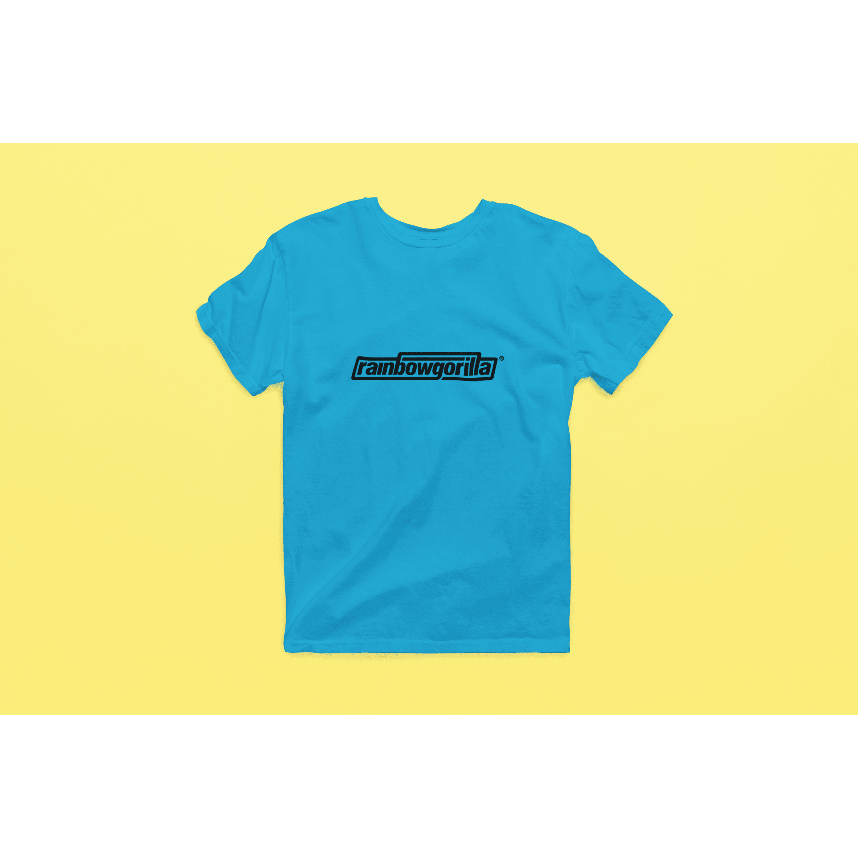 Rainbow Gorilla 'RG Tekst Zwart' Heren T-shirt - Rainbow Gorilla Store