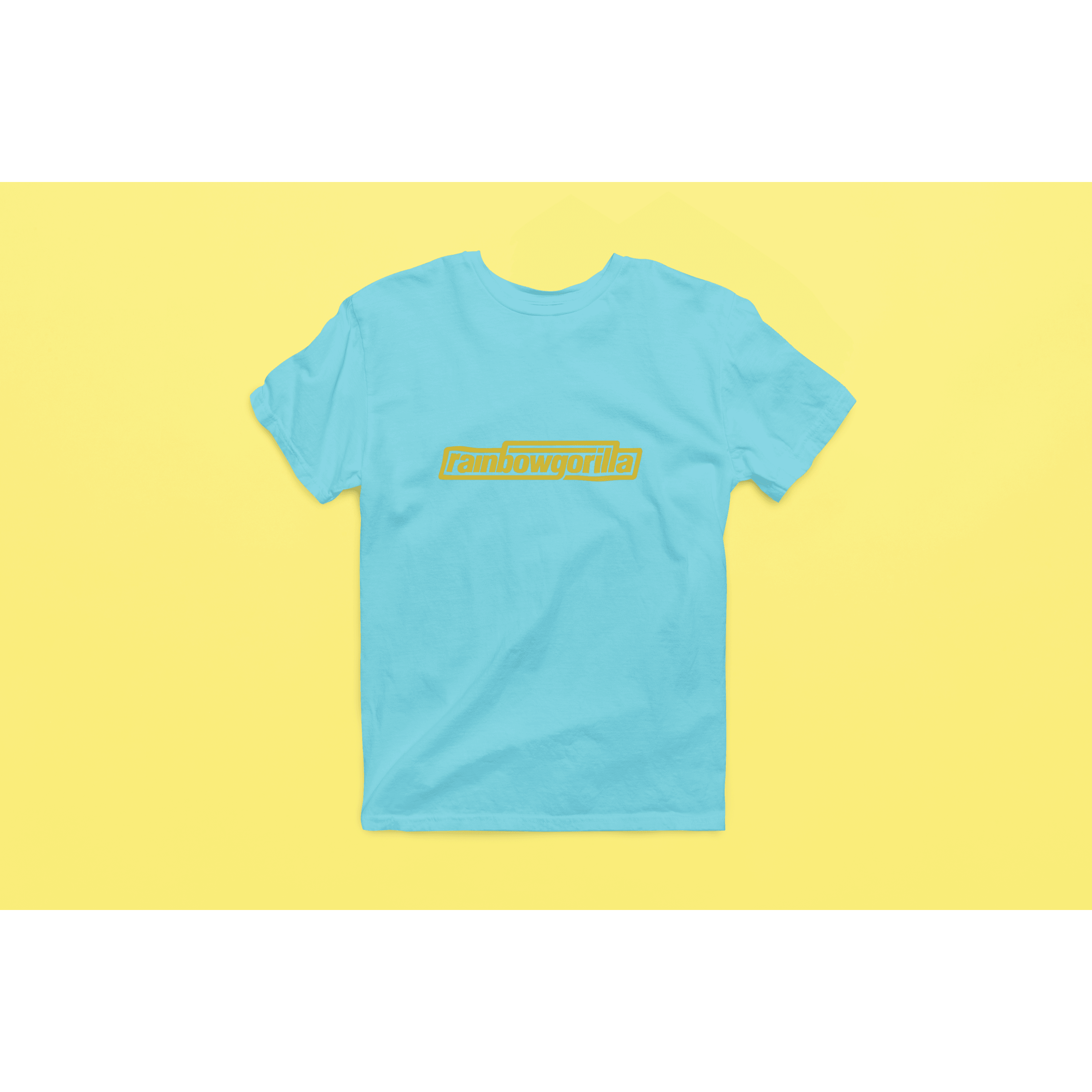 Rainbow Gorilla ´RG Tekst Goud´ Heren T-shirt - Rainbow Gorilla Store