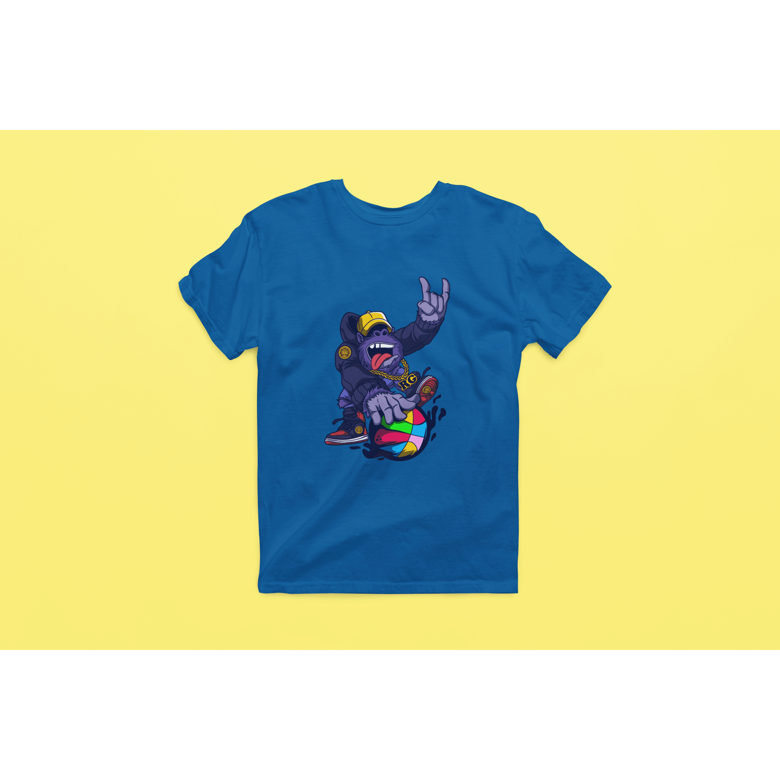Rainbow Gorilla 'Baller' Heren T-shirt - Rainbow Gorilla Store