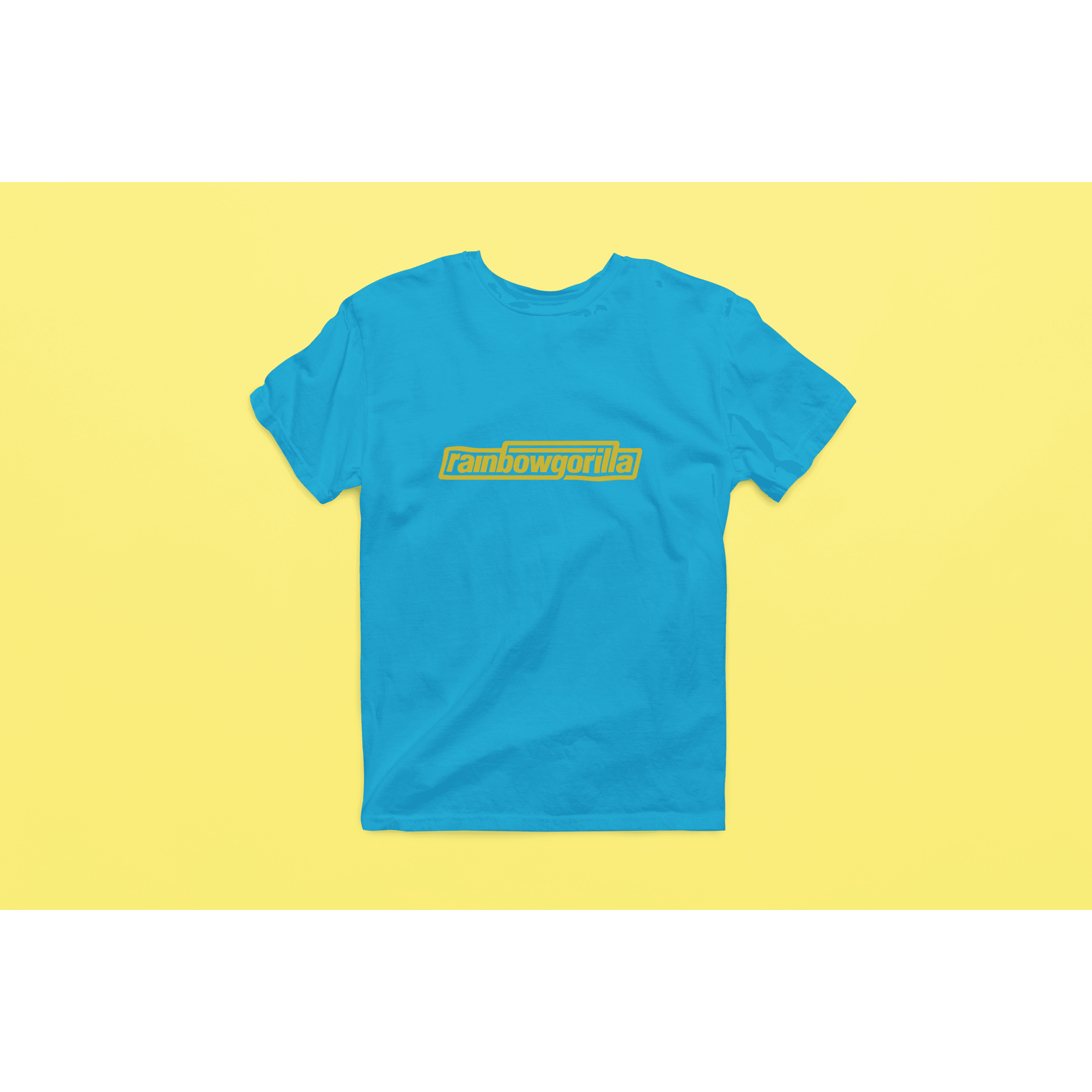 Rainbow Gorilla ´RG Tekst Goud´ Heren T-shirt - Rainbow Gorilla Store