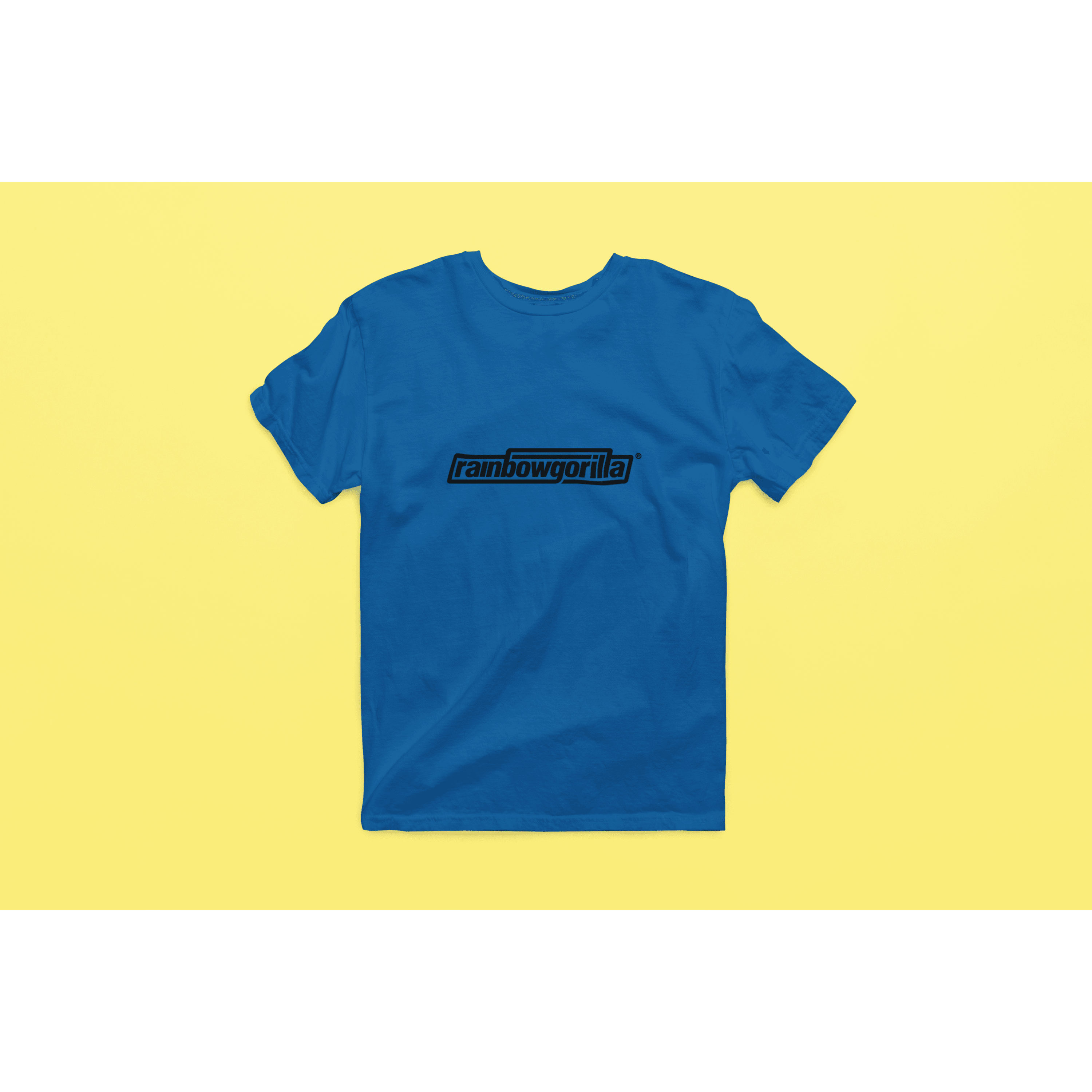 Rainbow Gorilla 'RG Tekst Zwart' Heren T-shirt - Rainbow Gorilla Store