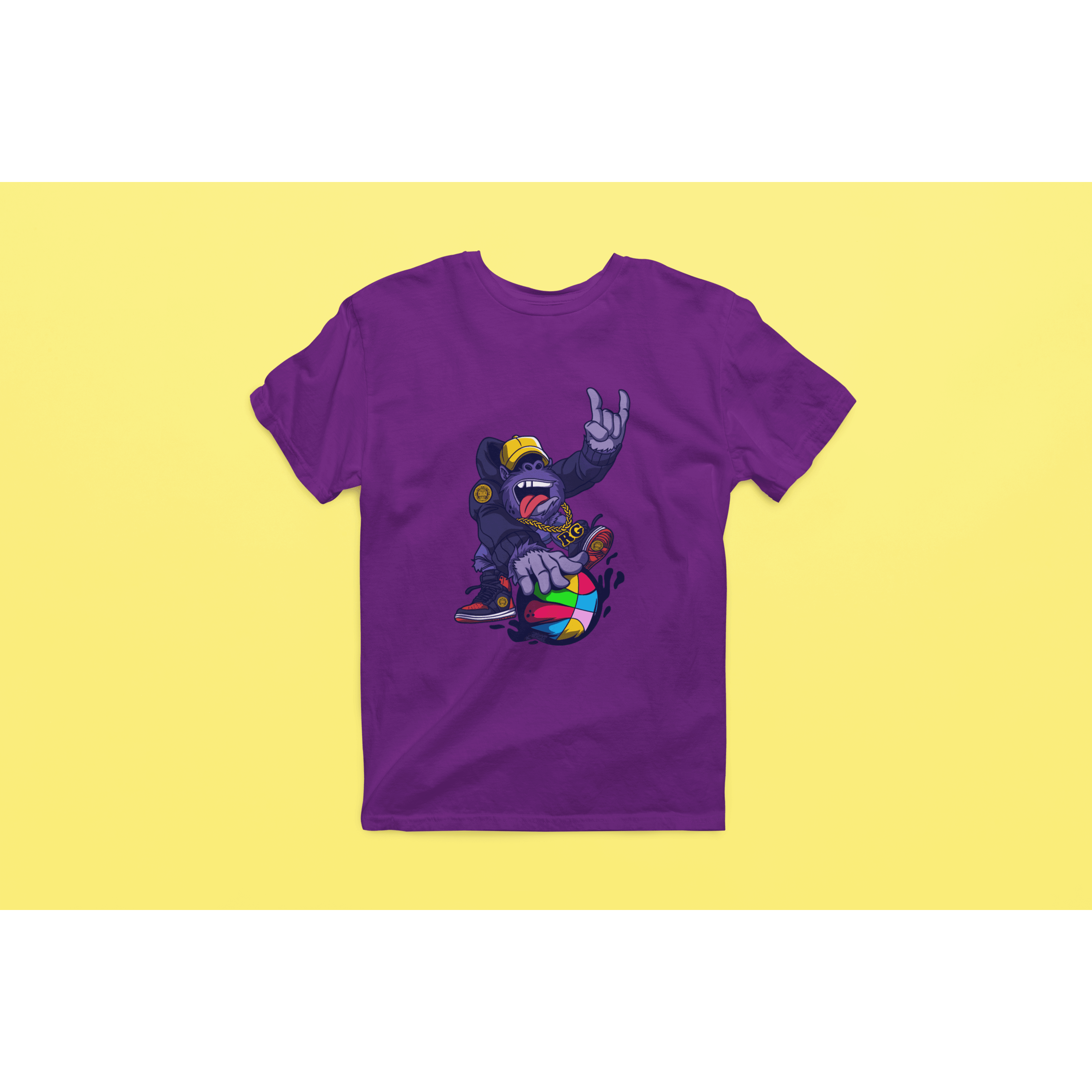 Rainbow Gorilla 'Baller' Heren T-shirt - Rainbow Gorilla Store
